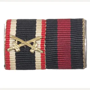 WWII German double ribbon with War Merit Cross (KVK2) + …