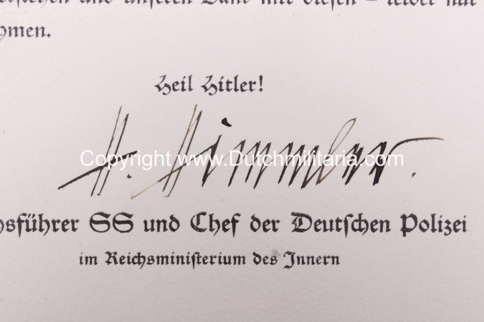 Reichsführer SS Heinrich Himmler original autograph on thank card for sympathy because of his fathers funeral (1936) – RARE — image 10