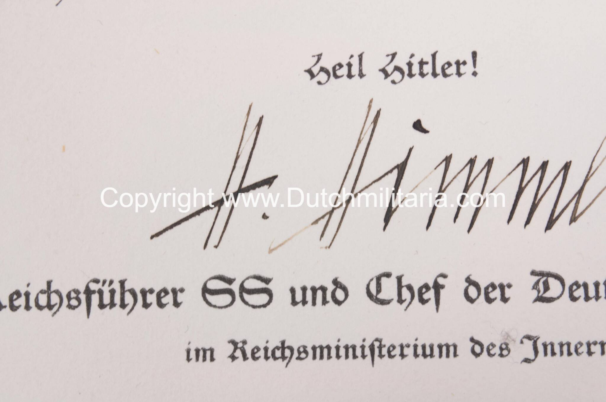 Reichsführer SS Heinrich Himmler original autograph on thank card for sympathy because of his fathers funeral (1936) – RARE — image 11