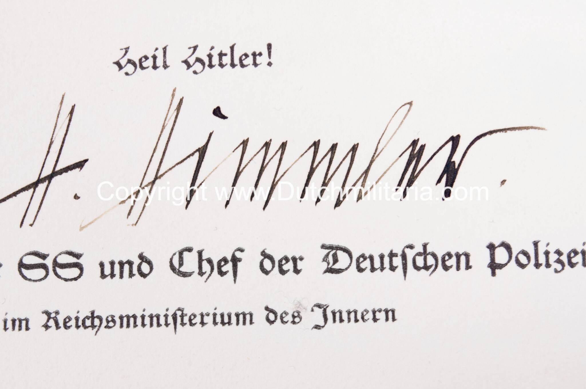 Reichsführer SS Heinrich Himmler original autograph on thank card for sympathy because of his fathers funeral (1936) – RARE — image 12