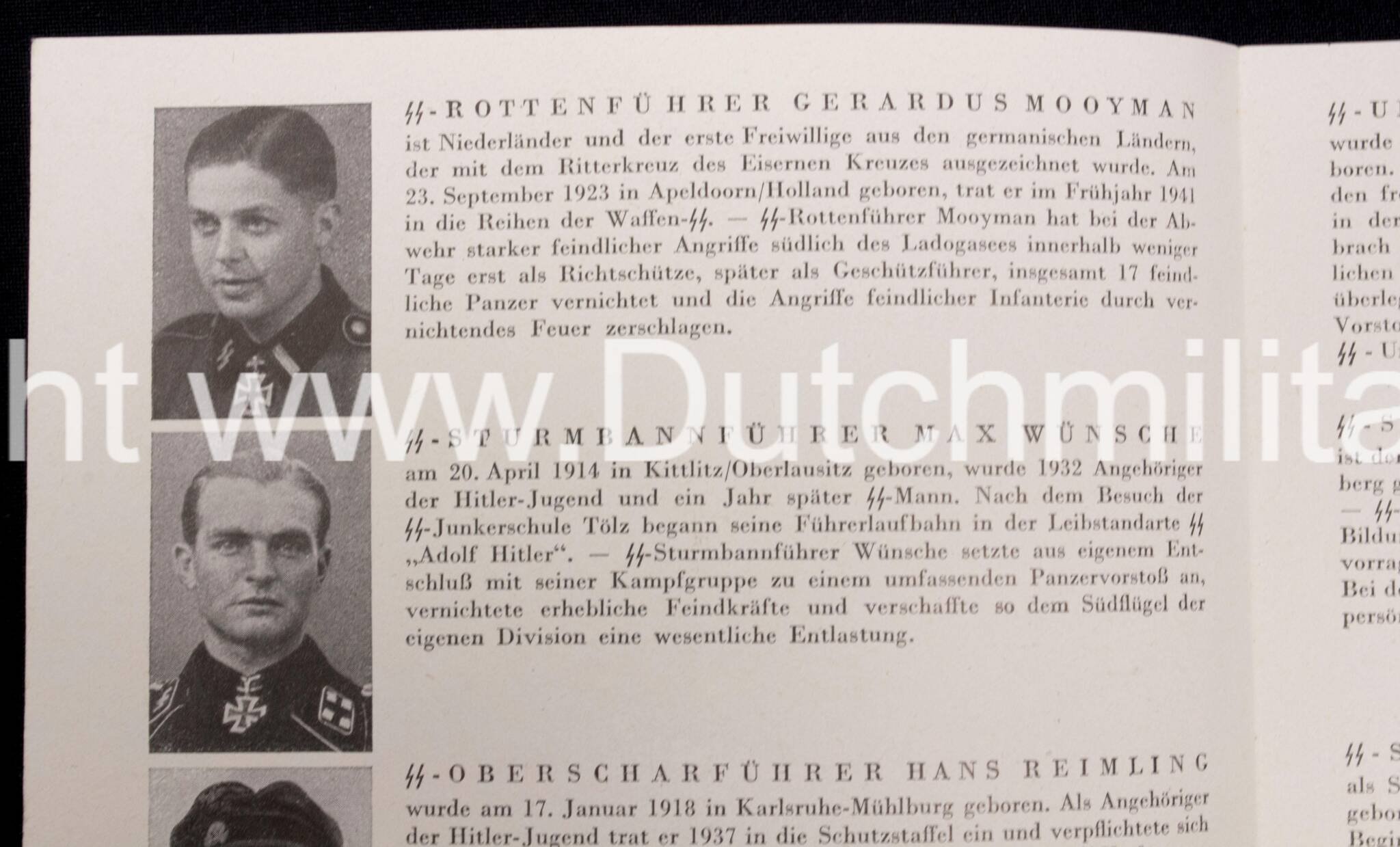 (Brochure) SS-Leitheft 9. Jahrgang – Heft 12 (Dezember 1943) + Die Ritterkreuzträger der Waffen-SS Folge 5 (with Gerardus Mooyman) — image 4