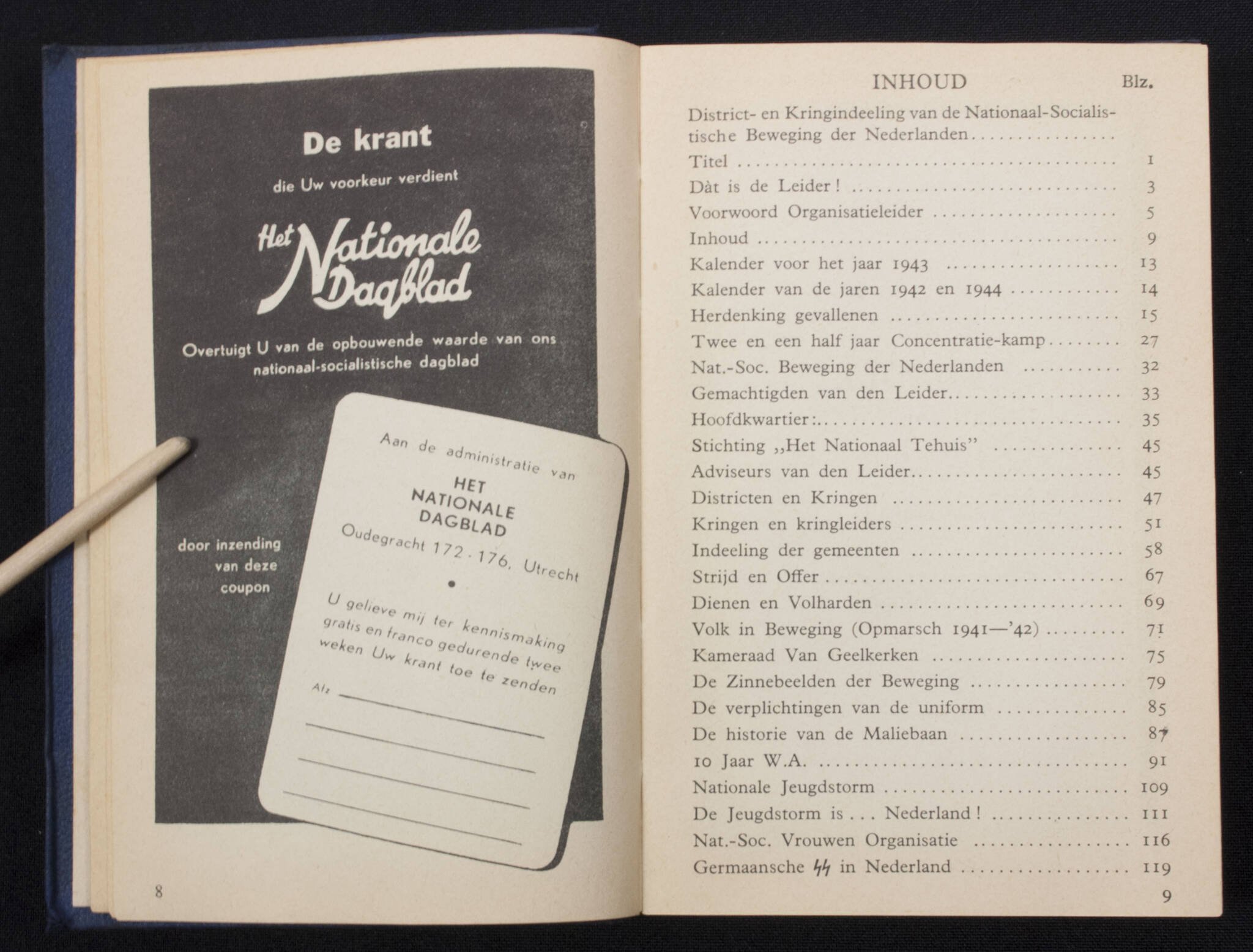 (NSB) Almanak 1943 complete with the very rare foldable chart of the Netherlands – Rare — image 15