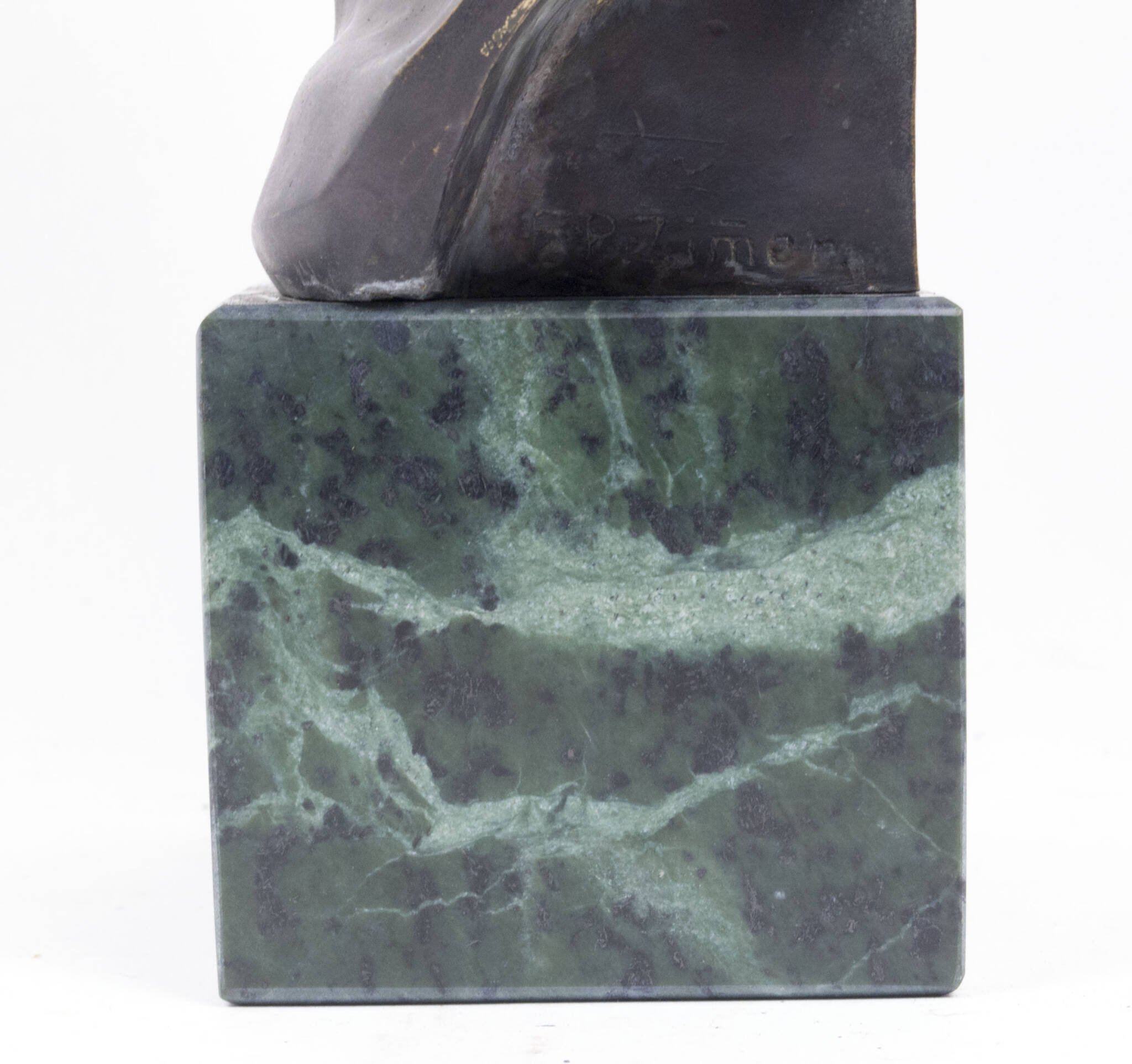 German World War I frontsoldier bust (large size 30 cm) by artist Fritz P. Zimmer – dated 1917 – rare — image 10