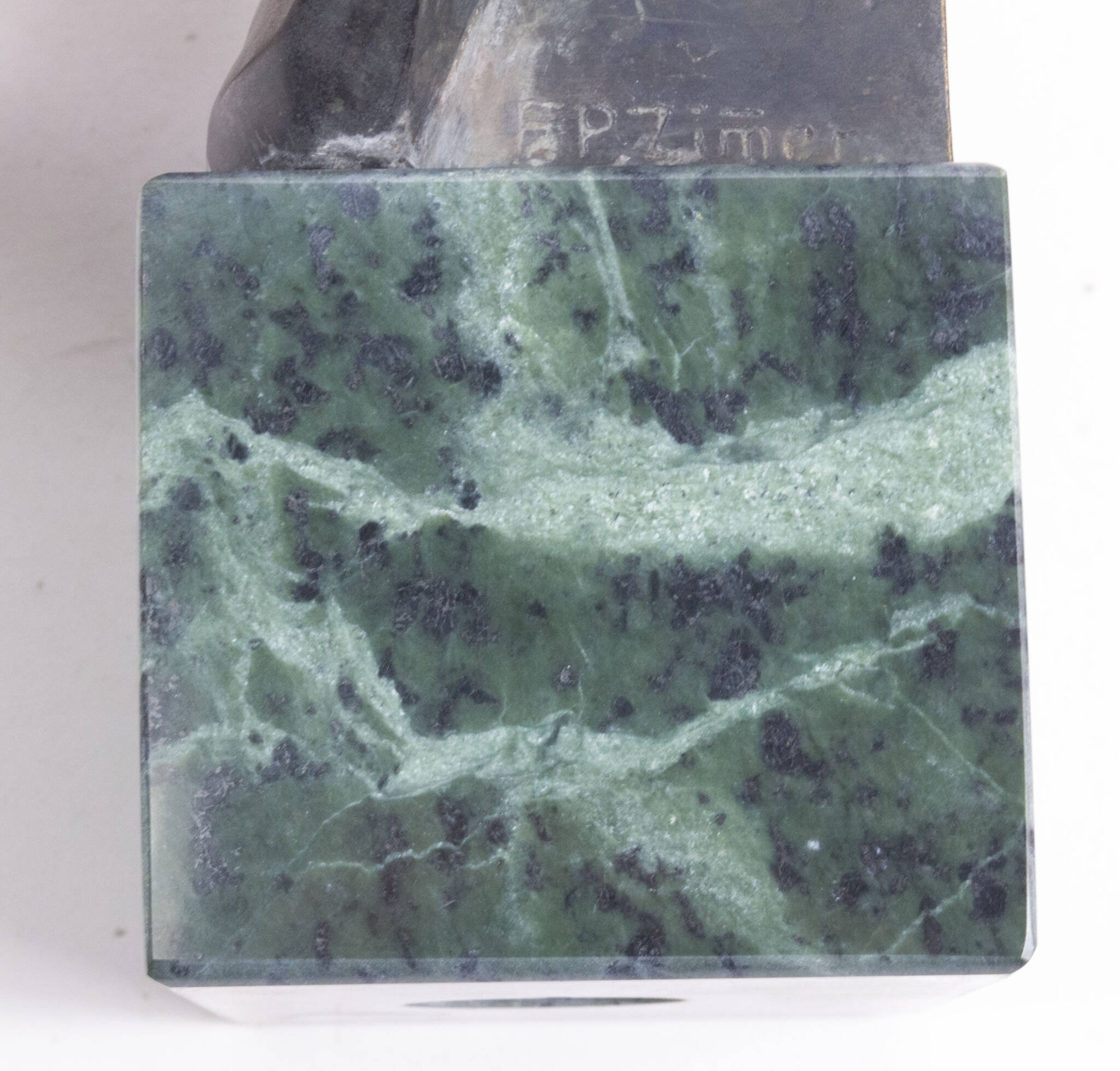 German World War I frontsoldier bust (large size 30 cm) by artist Fritz P. Zimmer – dated 1917 – rare — image 13