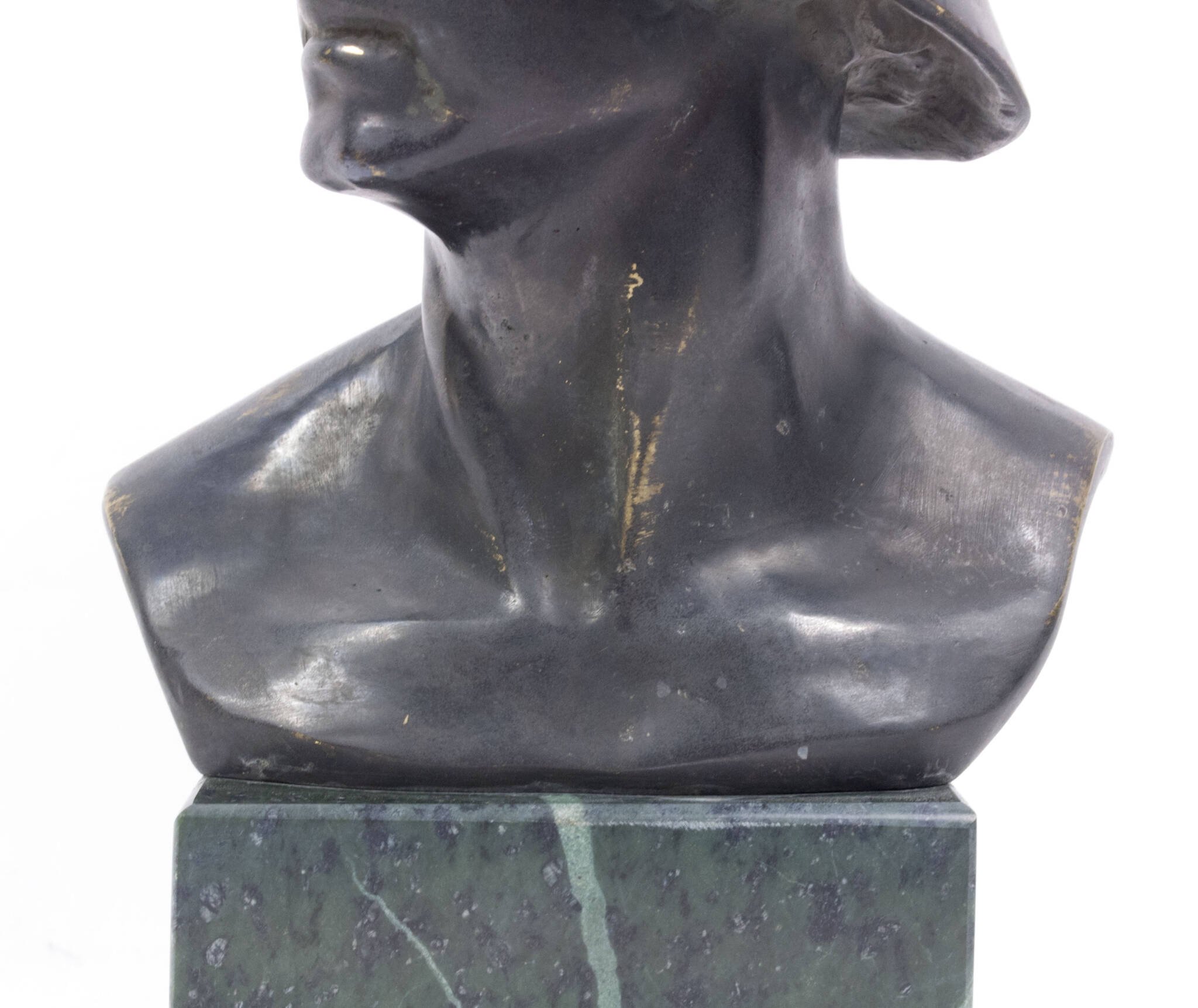 German World War I frontsoldier bust (large size 30 cm) by artist Fritz P. Zimmer – dated 1917 – rare — image 5