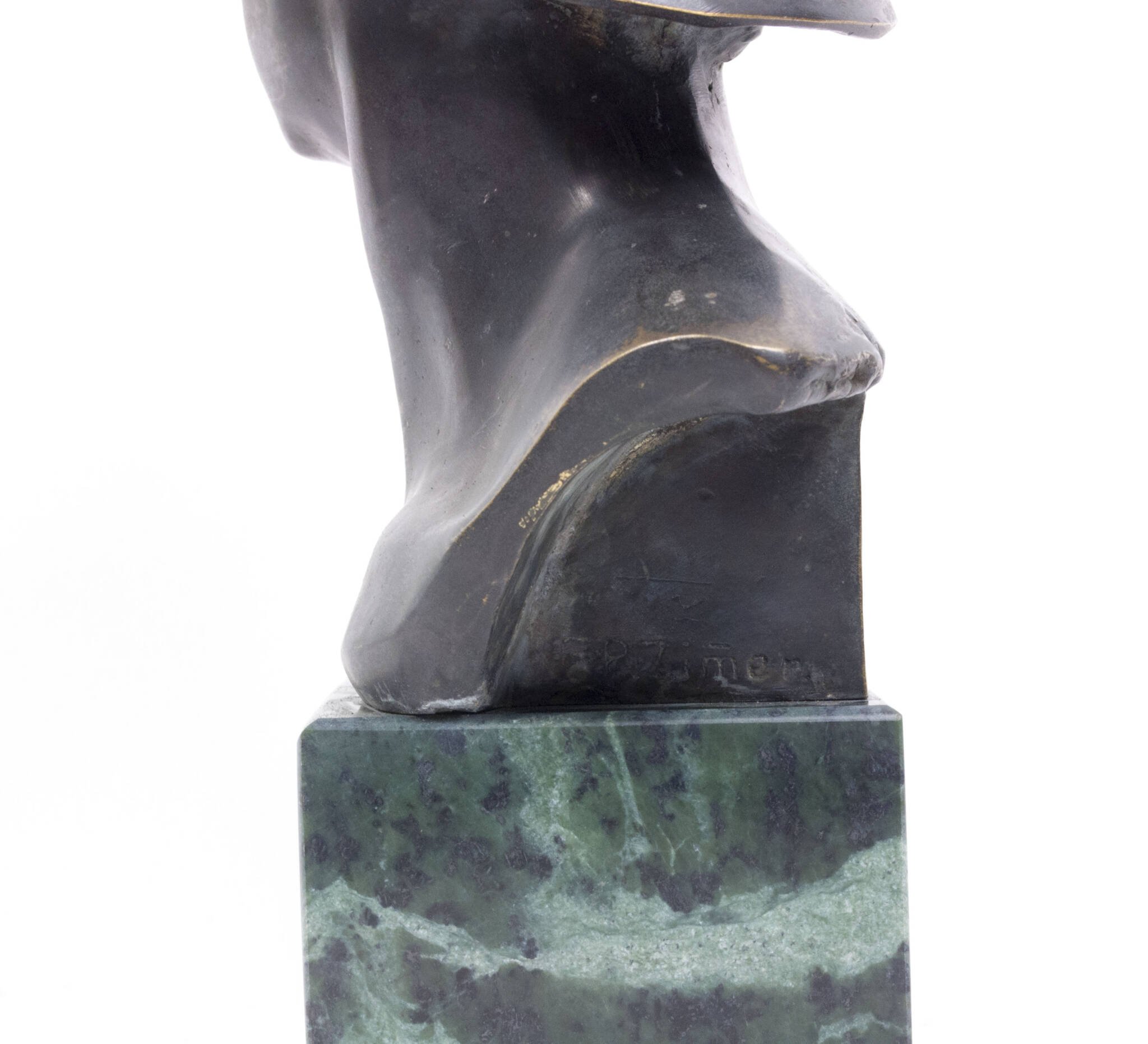 German World War I frontsoldier bust (large size 30 cm) by artist Fritz P. Zimmer – dated 1917 – rare — image 9