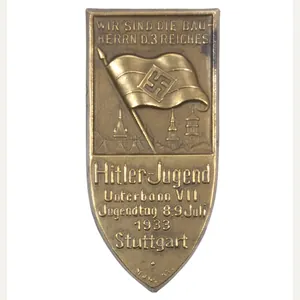 Hitlerjugend (HJ) Unterbann VII Jugendtag 8.-9. Juli 1933 Stuttgart abzeichen …