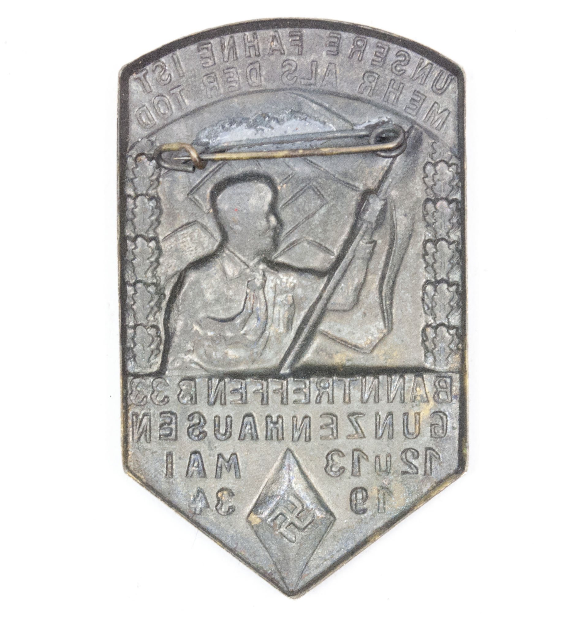 Hitlerjugend (HJ) Banntreffen B33 Gunzenhausen 12. u. 13. Mai 1934 abzeichen – RARE — image 3
