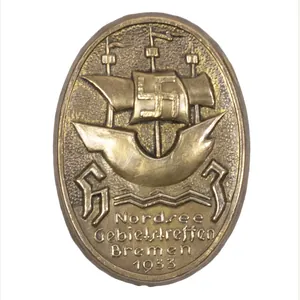 Hitlerjugend (HJ) Nordsee Gebietstreffen Bremen 1933 abzeichen