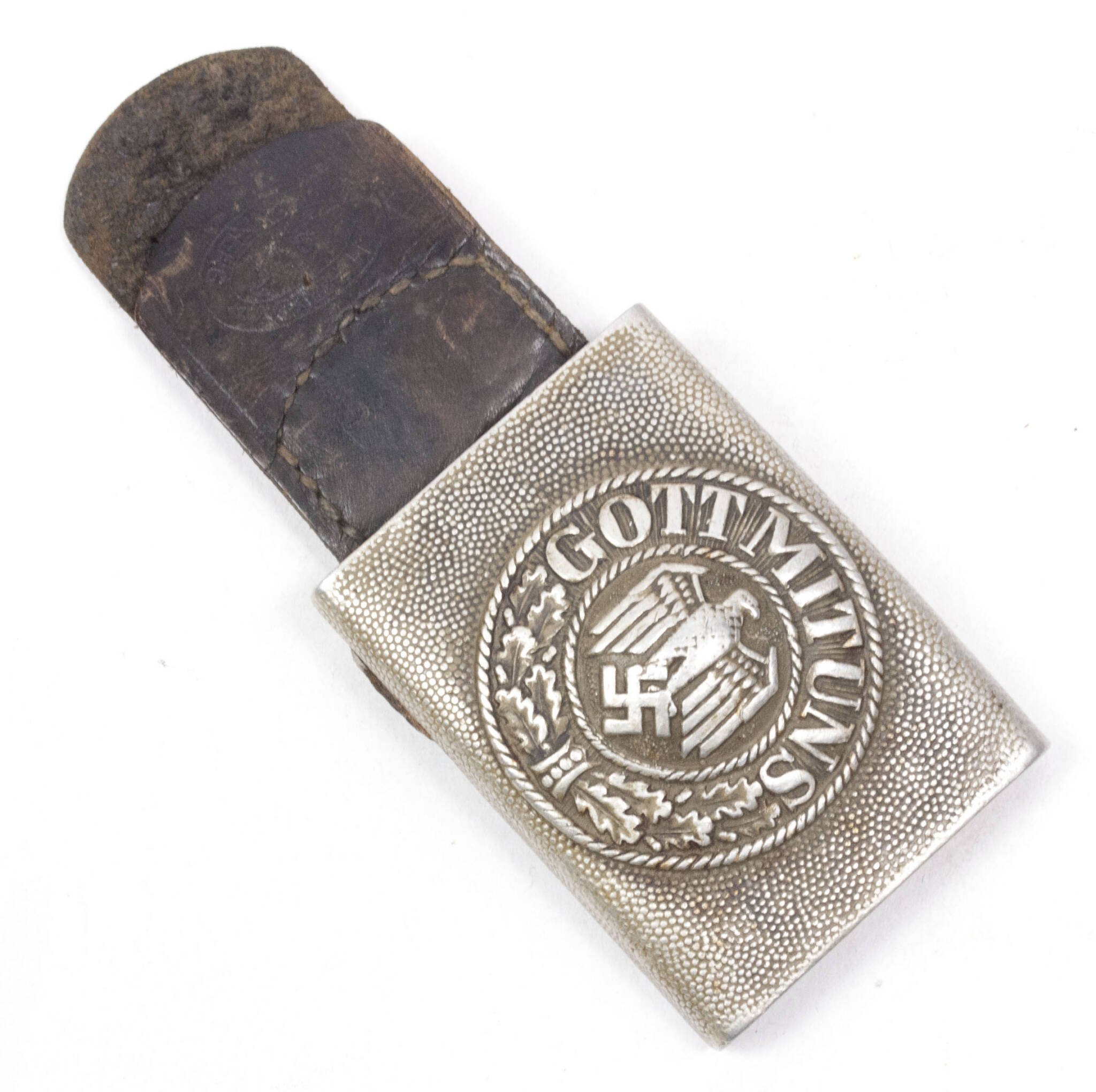 Wehrmacht (Heer) tabbed buckle (Maker H. Arld Nuernberg 1937) — image 7