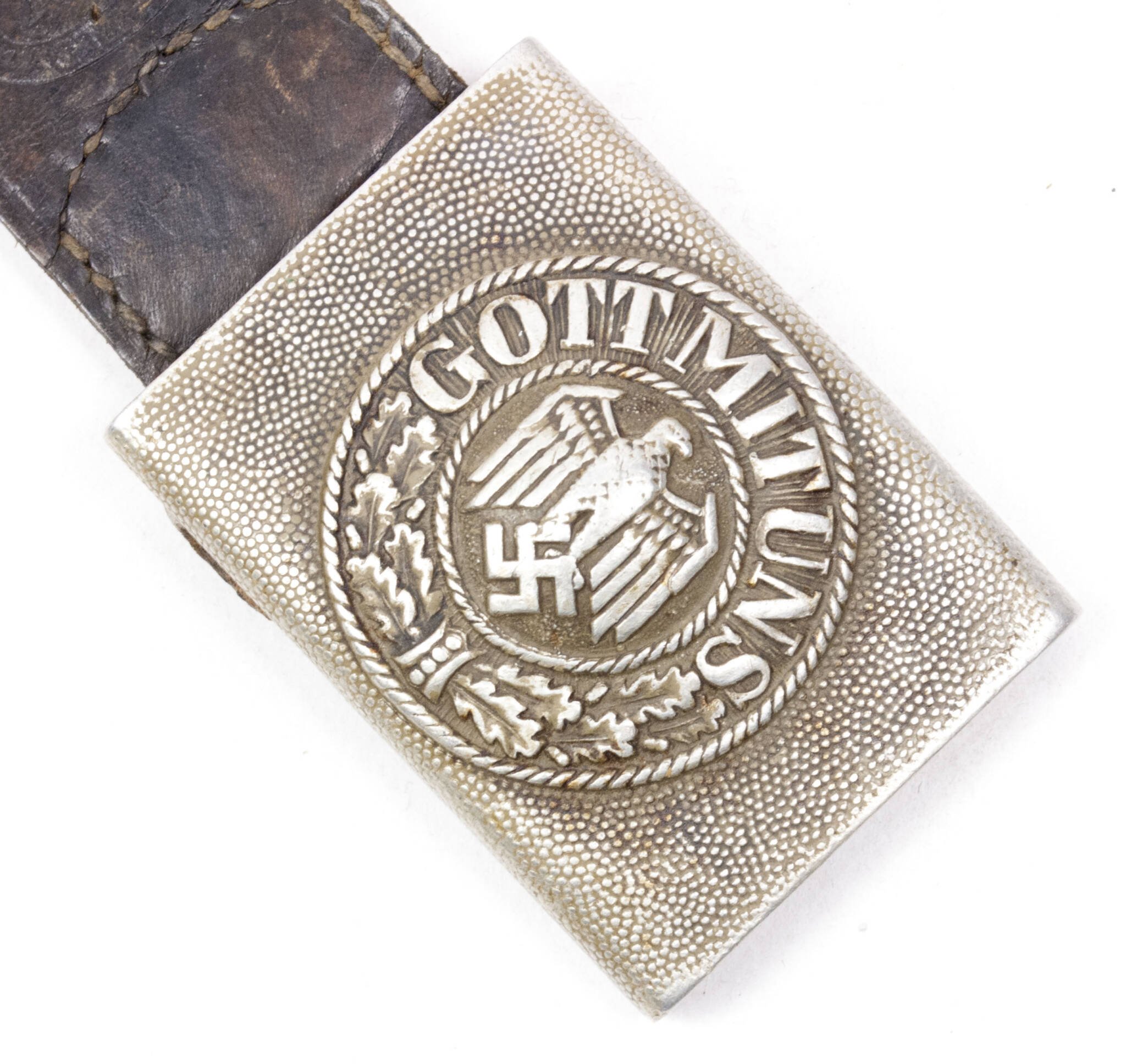 Wehrmacht (Heer) tabbed buckle (Maker H. Arld Nuernberg 1937) — image 8