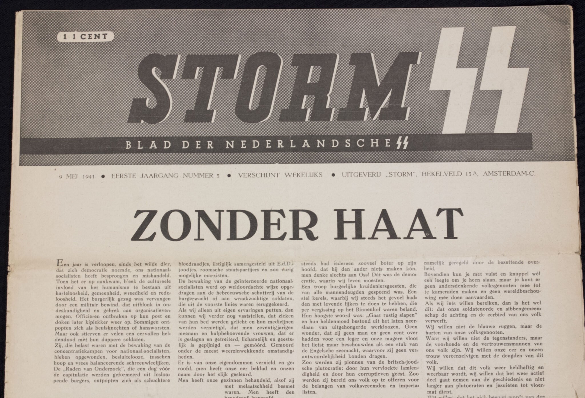 (Newspaper) Storm SS – Eerste Jrg. Nr. 5 – 9 Mei 1941 — image 2