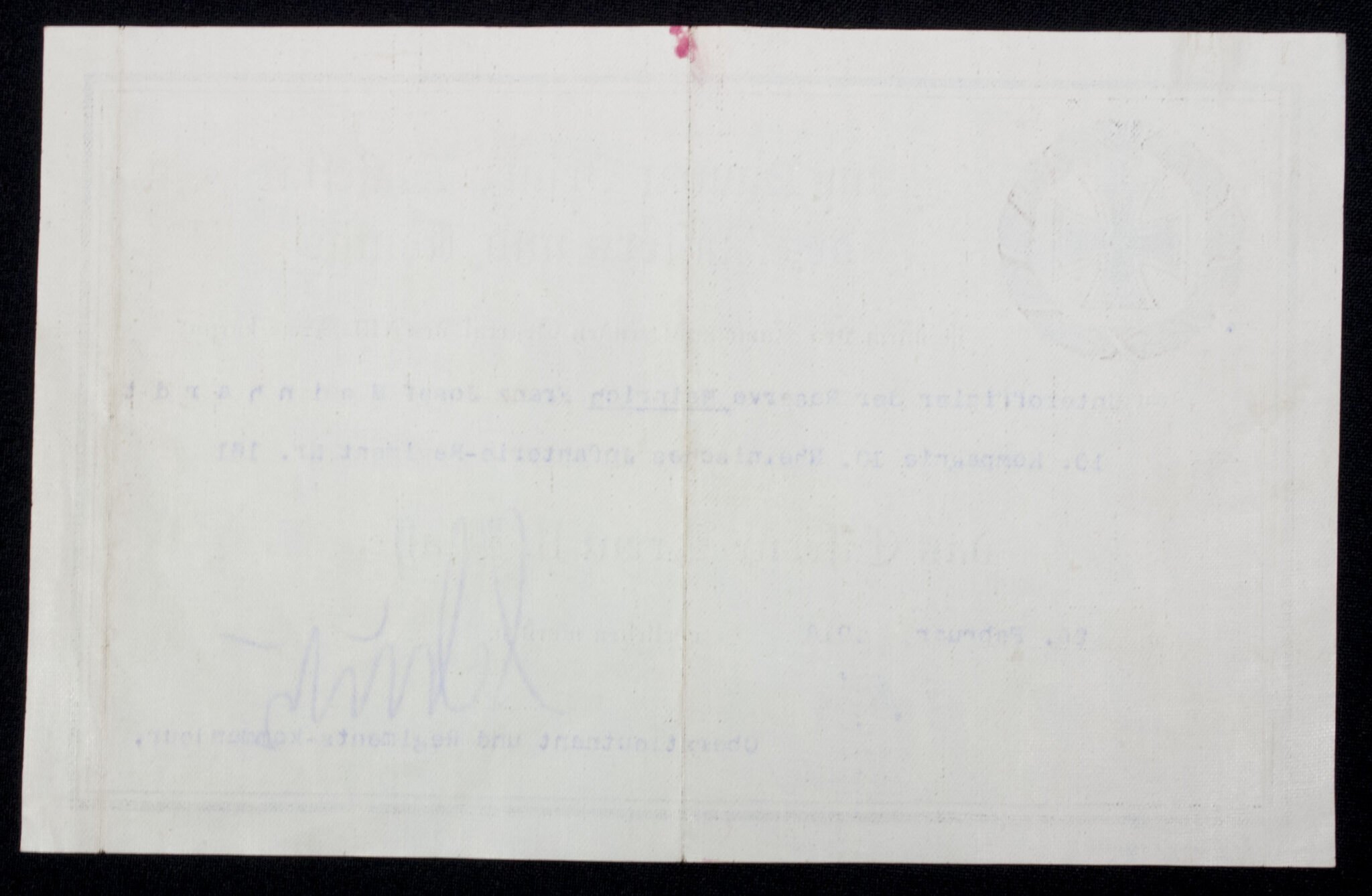 WWI Iron Cross second Class / Eiserne Kreuz II. Klasse citation (made of oil cloth) — image 5