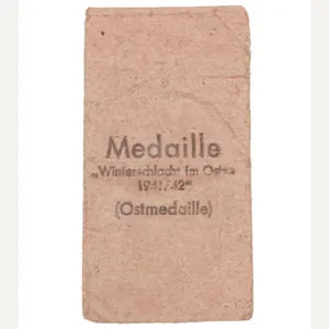 Medaille Winterschlacht im OSten 1941/42 (Ostmedaille) Tüte (maker Friedrich Keller …