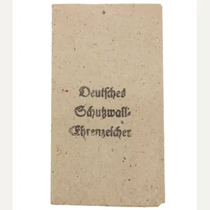 Deutsches Schutzwall Ehrenzeichen (Maker Carl Poellath Schrobenhausen)