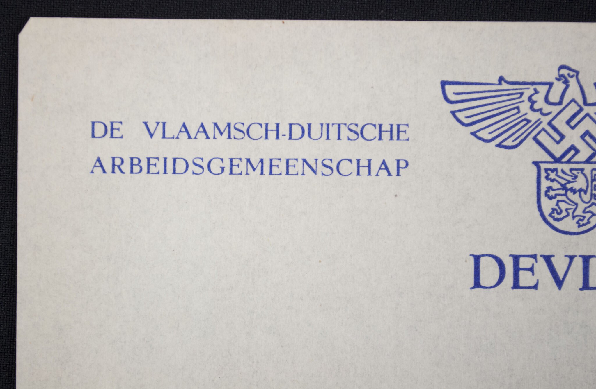 (Belgium) DeVlag Vlaamsch/Duitsche Arbeidsgemeenschap sheet of writing paper — image 3