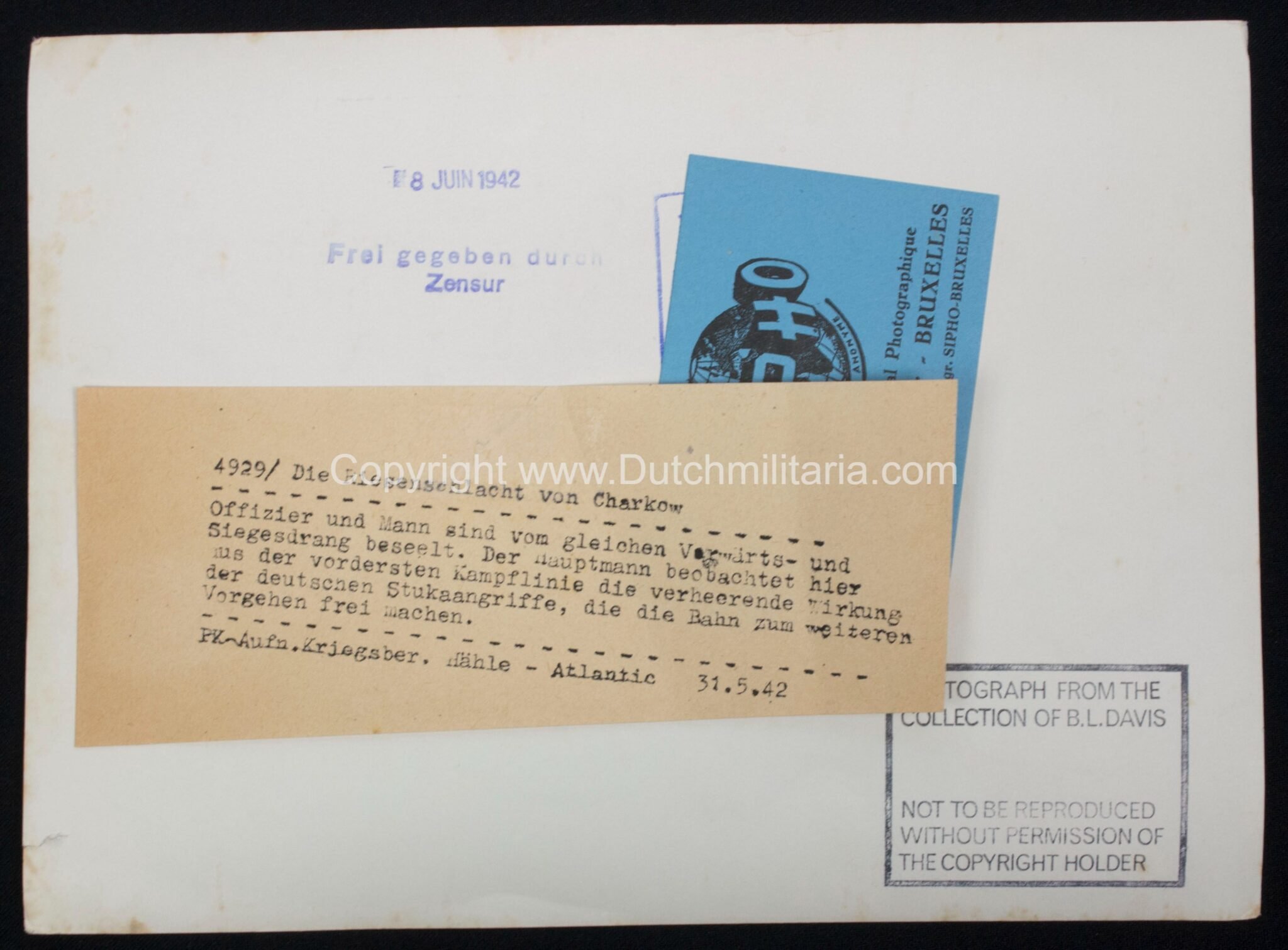 (Pressphoto) 'Die Riesenschlacht von Charkow' (large size 24,5 x 18 cm) — image 2