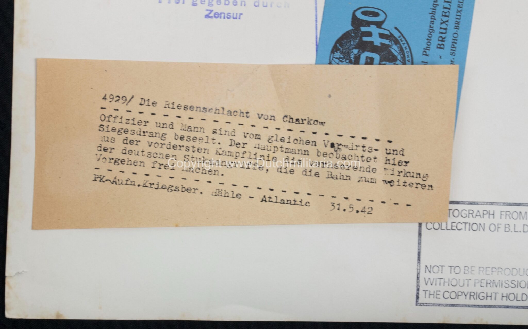 (Pressphoto) 'Die Riesenschlacht von Charkow' (large size 24,5 x 18 cm) — image 5