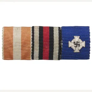 Ribbonbar with Hanseatenkreuz Hamburg, Frontkampfer Ehrenkreuz, Treue Dienst 25 jahre