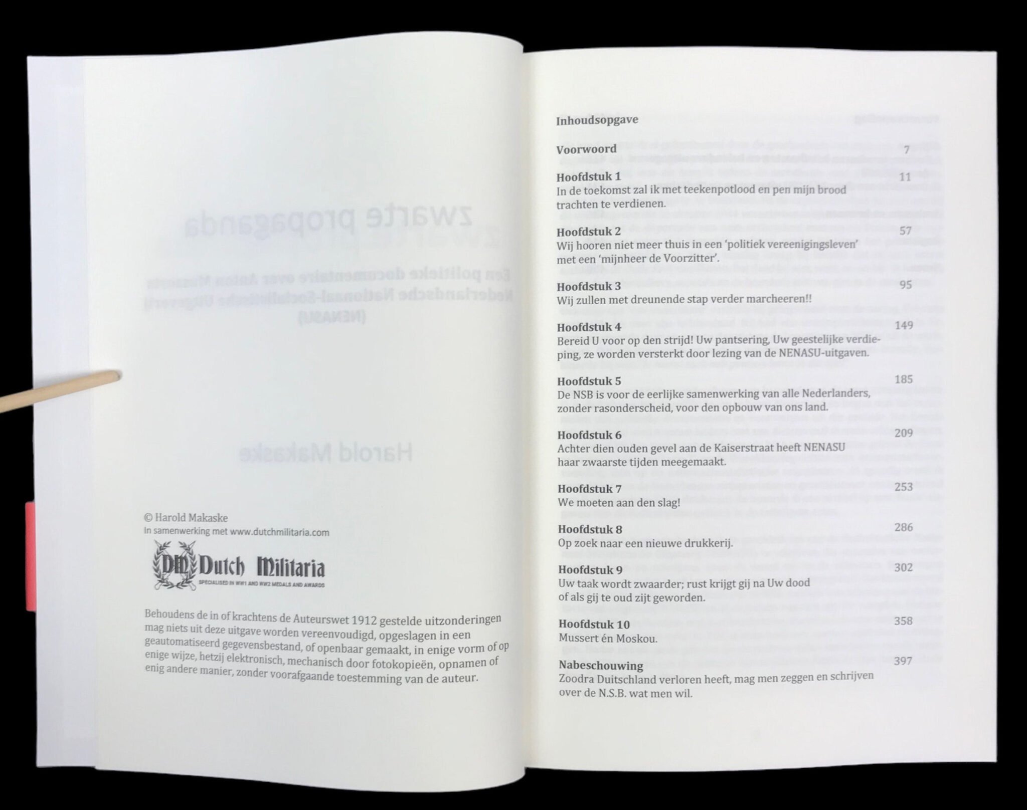 (NEW BOOK RELEASE) Harold Makaske – Zwarte propaganda – De politieke geschiedenis van Anton Musserts uitgeverij NENASU (2023) — image 5