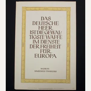 WWII German NSDAP Wochenspruch (1941)