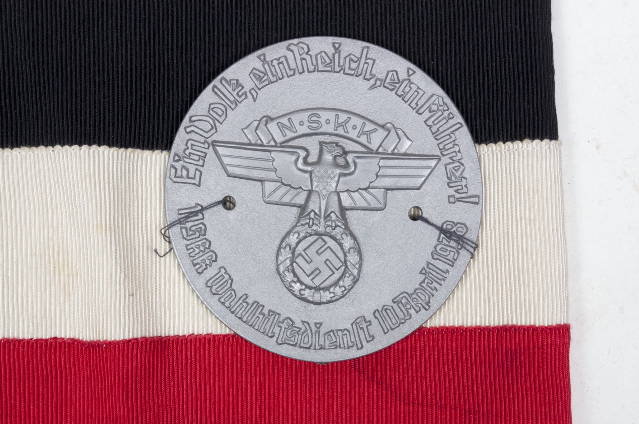 NSKK Wahlhilfsdienst 10. April 1938 armband (Maker Richard Sieper & Sohne) – VERY RARE — image 4