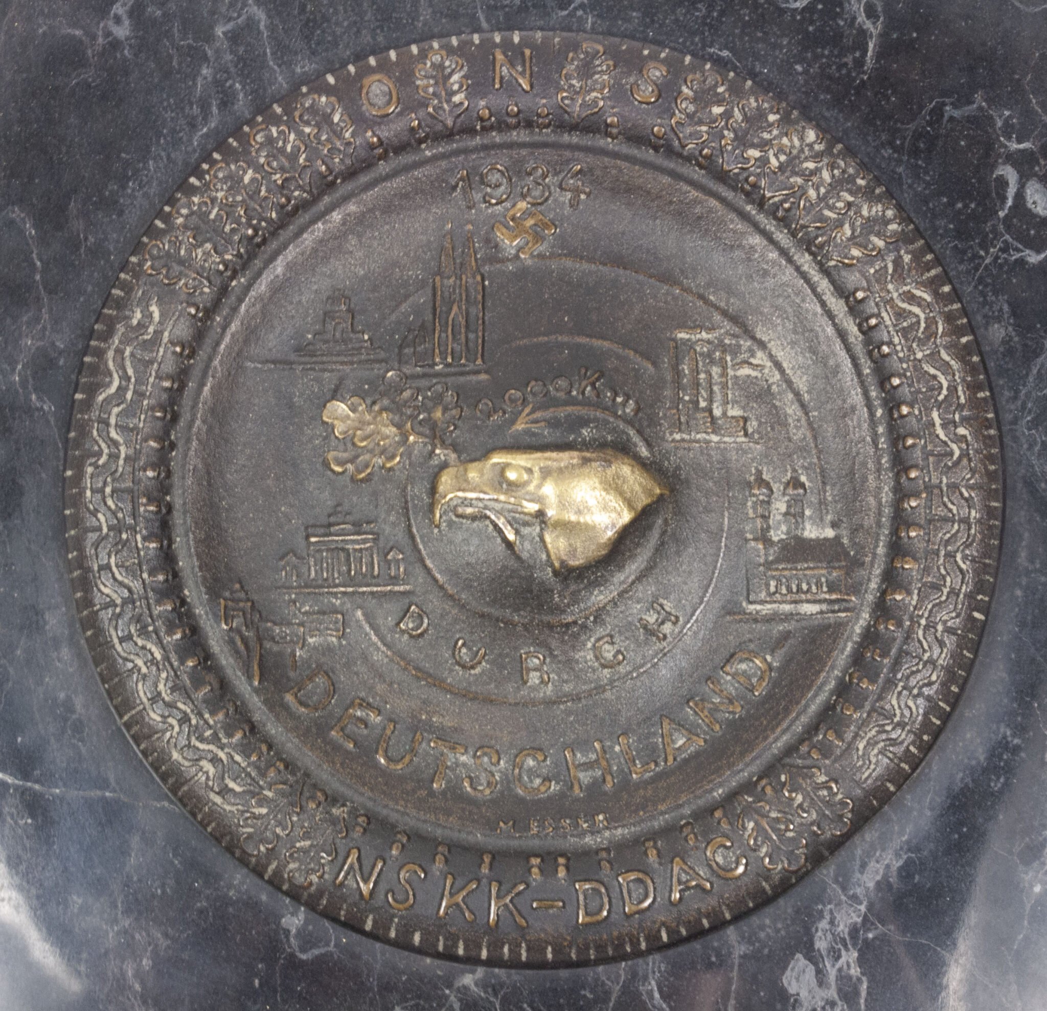 NSKK/DDAC – Obersten Nationalen Sportbehörde (ONS) 2000 km durch Deutschland 1934 plaque + case — image 11