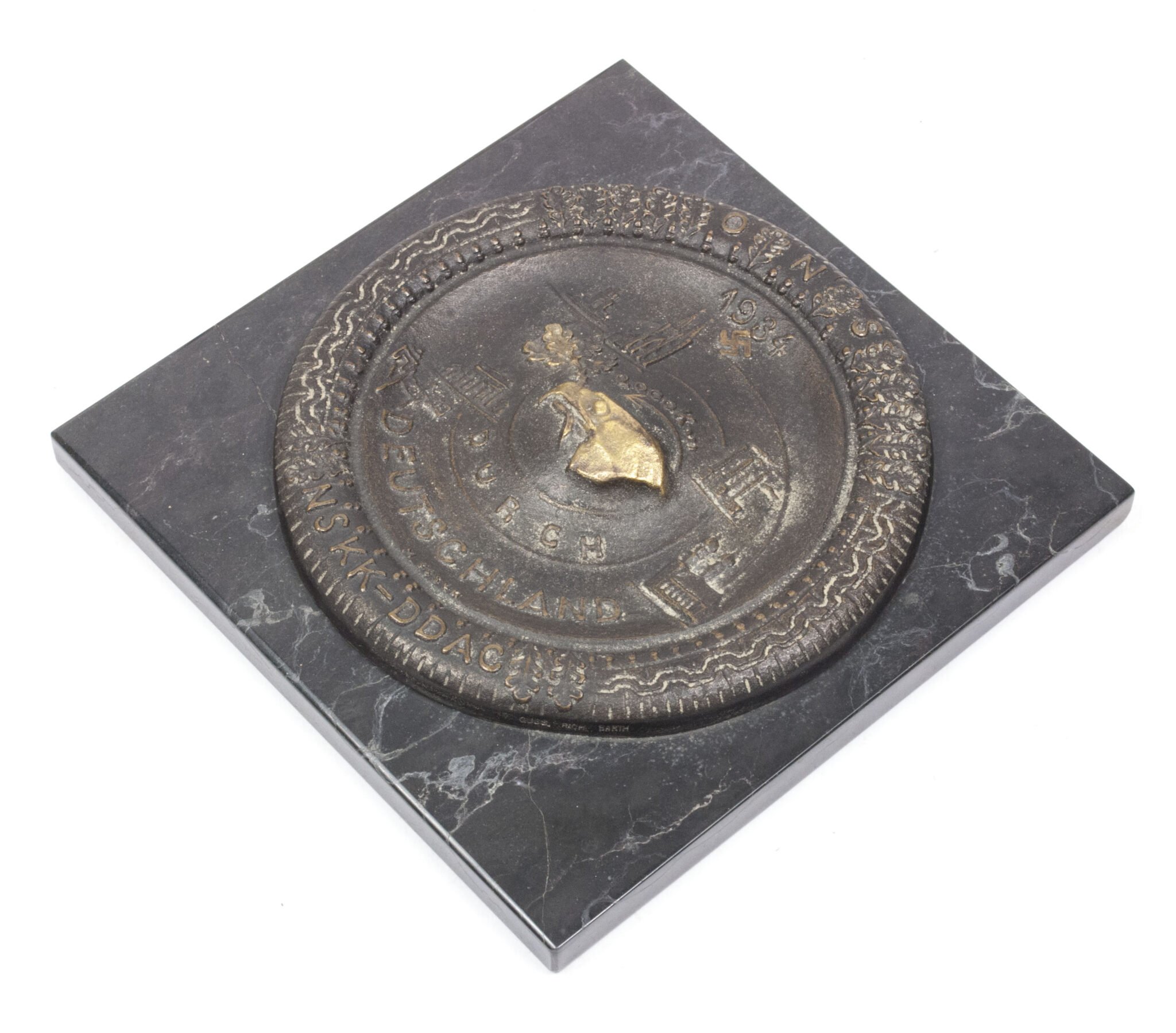 NSKK/DDAC – Obersten Nationalen Sportbehörde (ONS) 2000 km durch Deutschland 1934 plaque + case — image 15