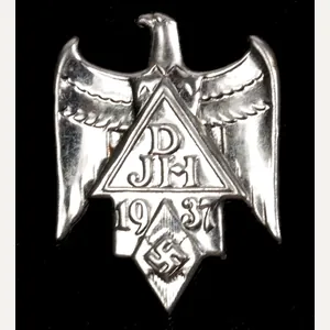 Hitlerjugend (HJ) Deutsche Jugend Herbergen 1937 abzeichen