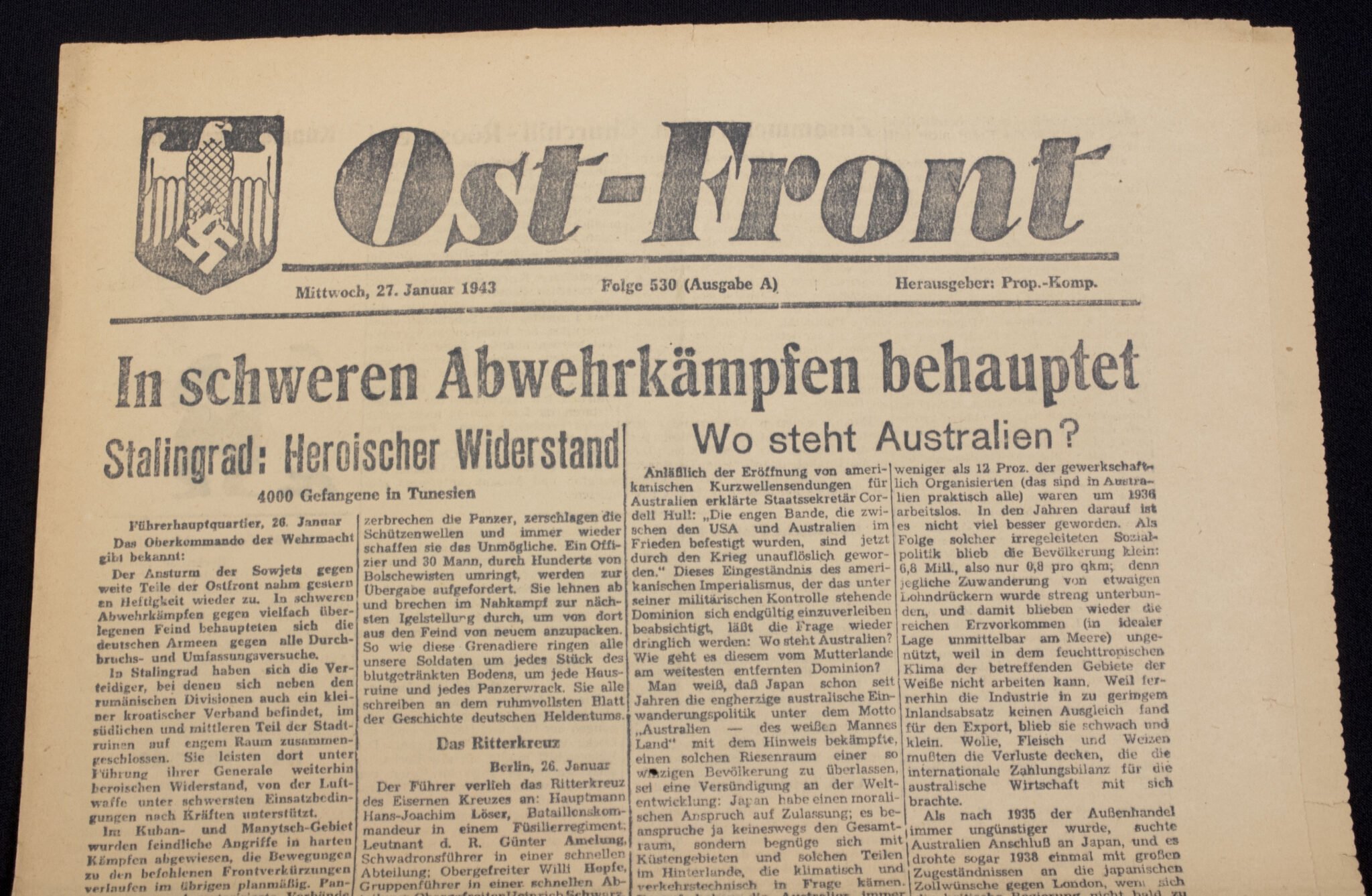 (Newspaper) Ost-Front 27. Januar 1943 (Propaganda Kompanie) — image 2