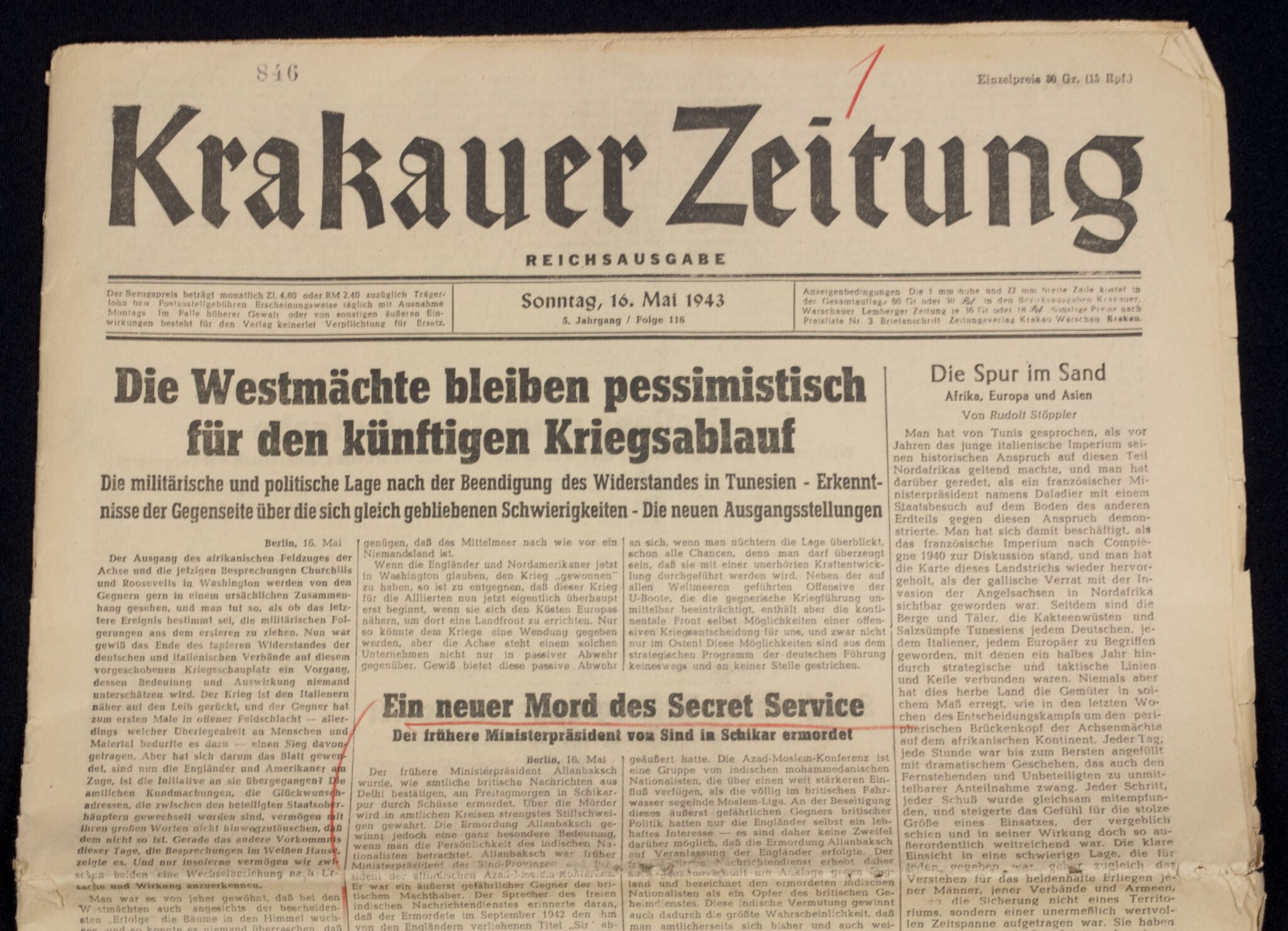 (Newspaper) Krakauer Zeitung – 16. Mai 1943 — image 2