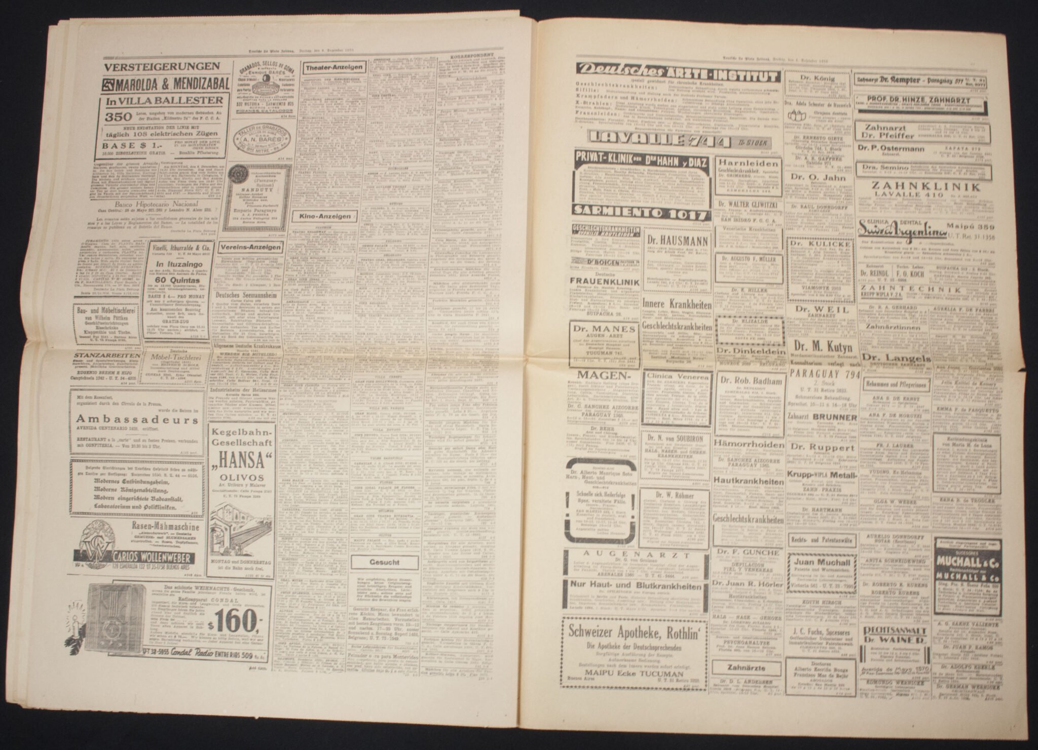 (Newspaper) Argentina – Deutsche La Plate Zeitung 4 Dezember 1936 – VERY RARE — image 15