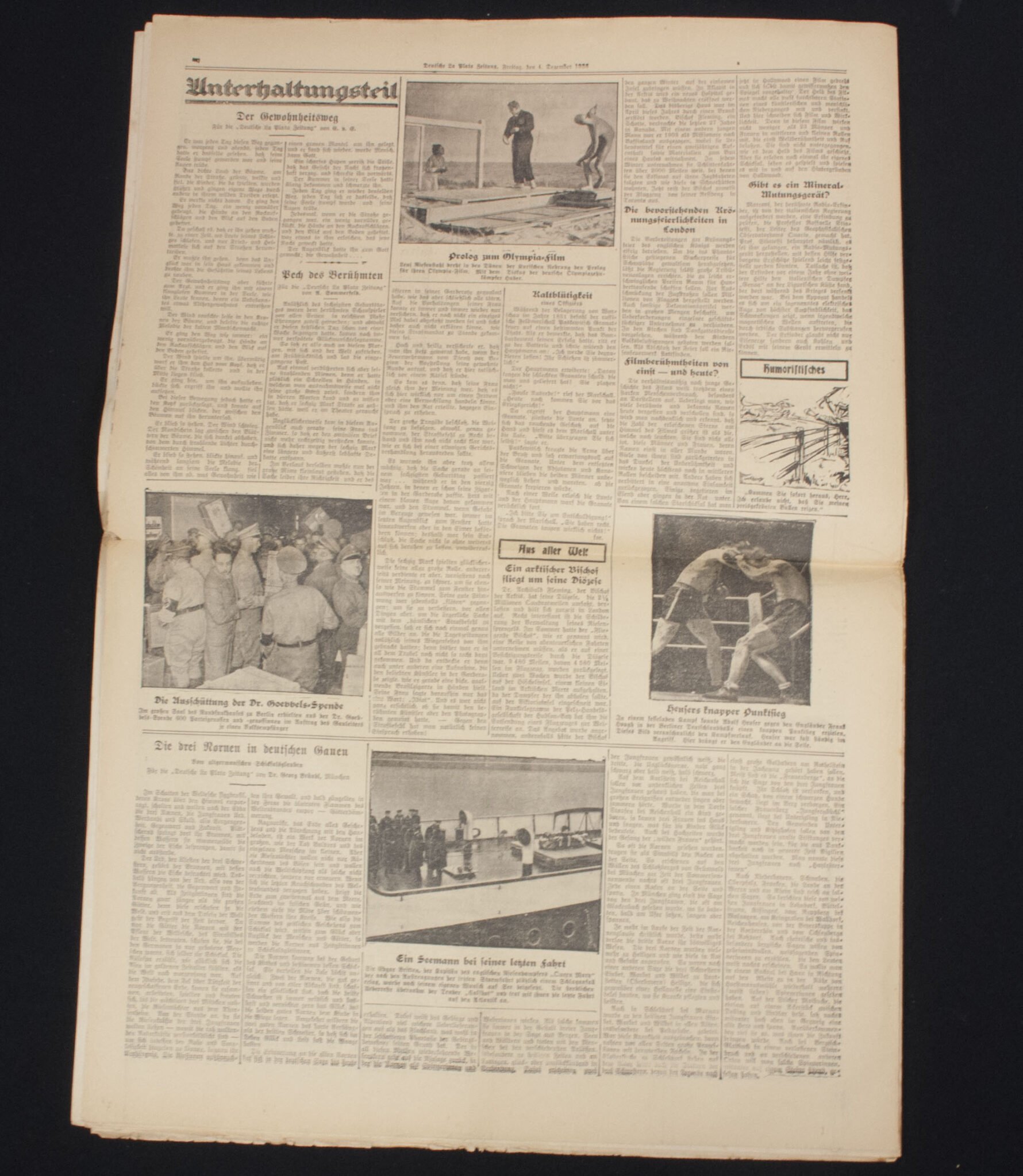 (Newspaper) Argentina – Deutsche La Plate Zeitung 4 Dezember 1936 – VERY RARE — image 16