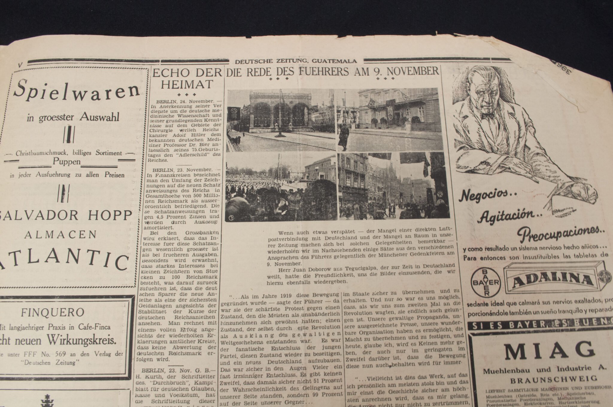 (Newspaper) Deutsche Zeitung für Guatemala und Das übrige Mittelamerika – 6 Dez. 1936 – Very rare — image 8