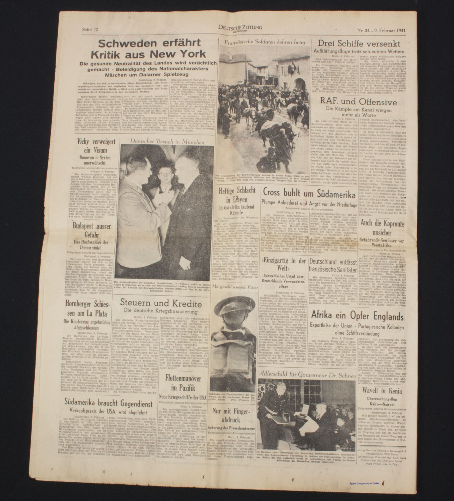 (Newspaper) Deutsche Zeitung in Norwegen 9. Februar 1941 — image 10