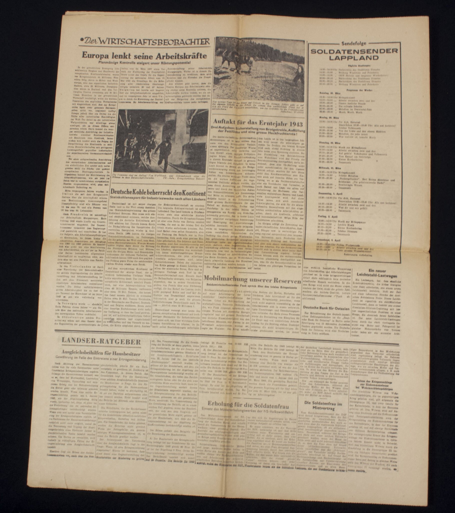 (Newspaper) Lapland-Kurier – Zeitung für die deutschen Soldaten in Nordfinnland 1943 — image 8