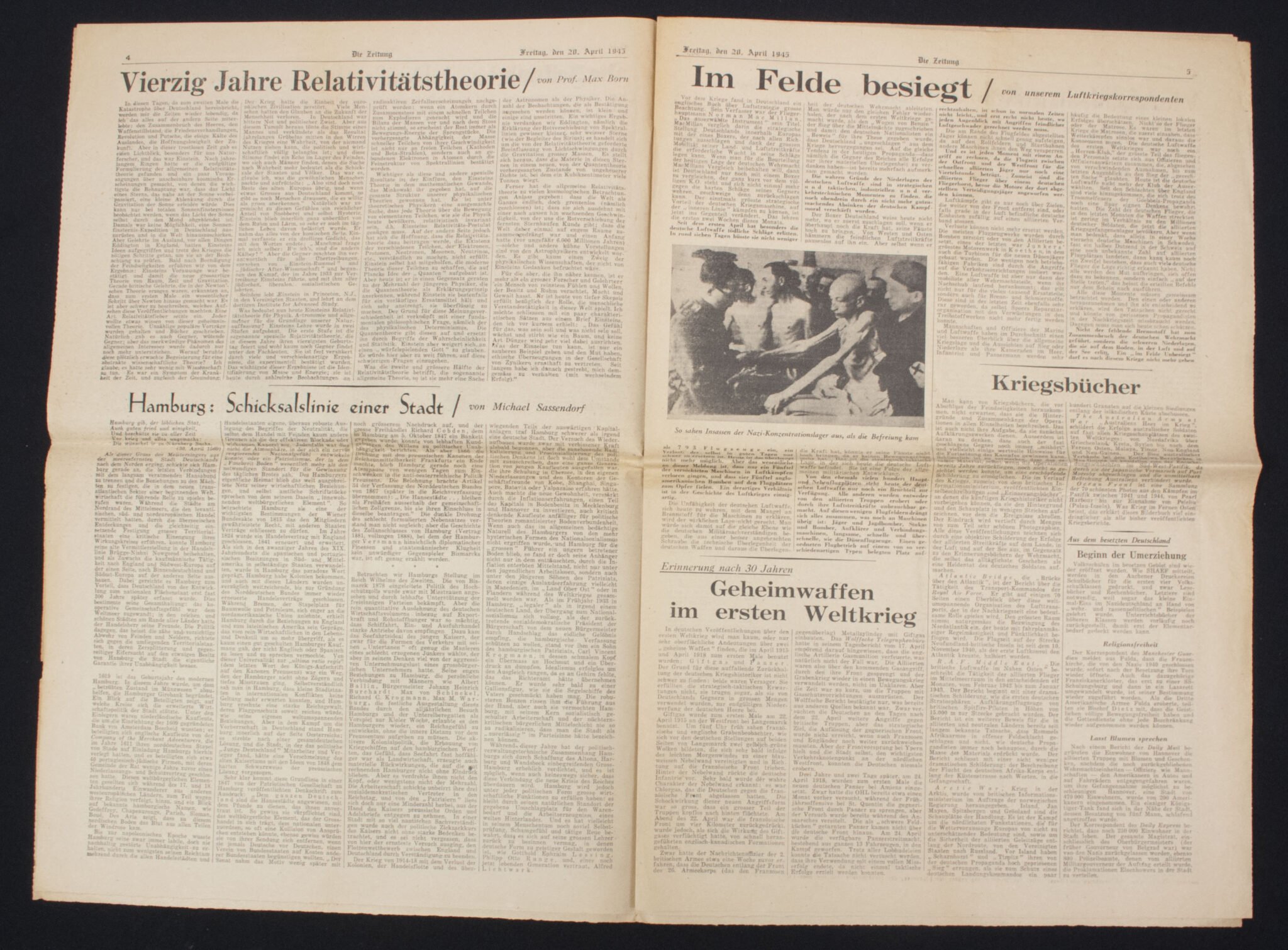 (Newspaper) Die Zeitung Londoner Deutsches Wochenblatt 20 April 1945 — image 5