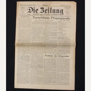 (Newspaper) Die Zeitung Londoner Deutsches Wochenblatt 20 April 1945
