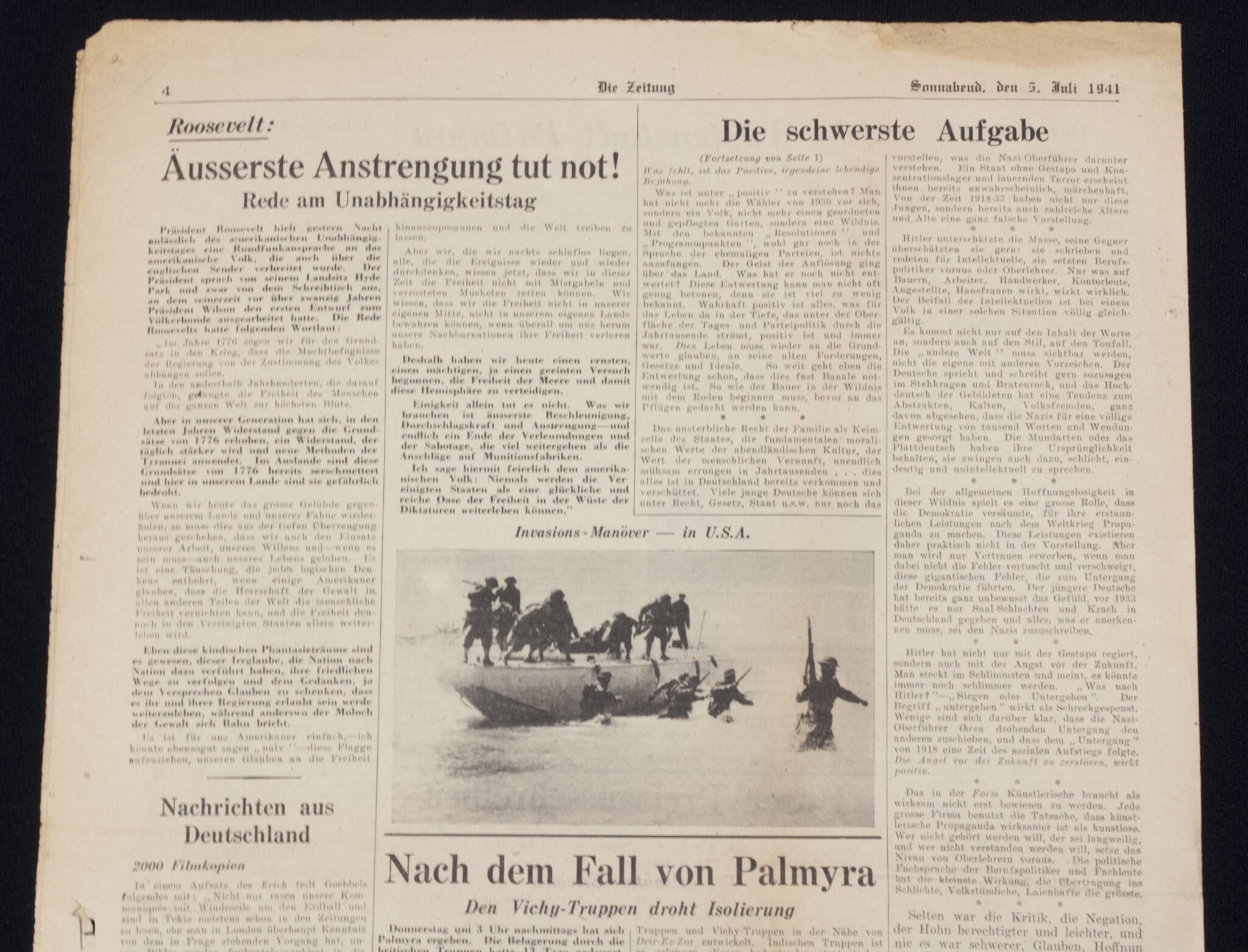 (Newspaper) Die Zeitung Londoner Deutsches Wochenblatt 5. Juli 1941 — image 10