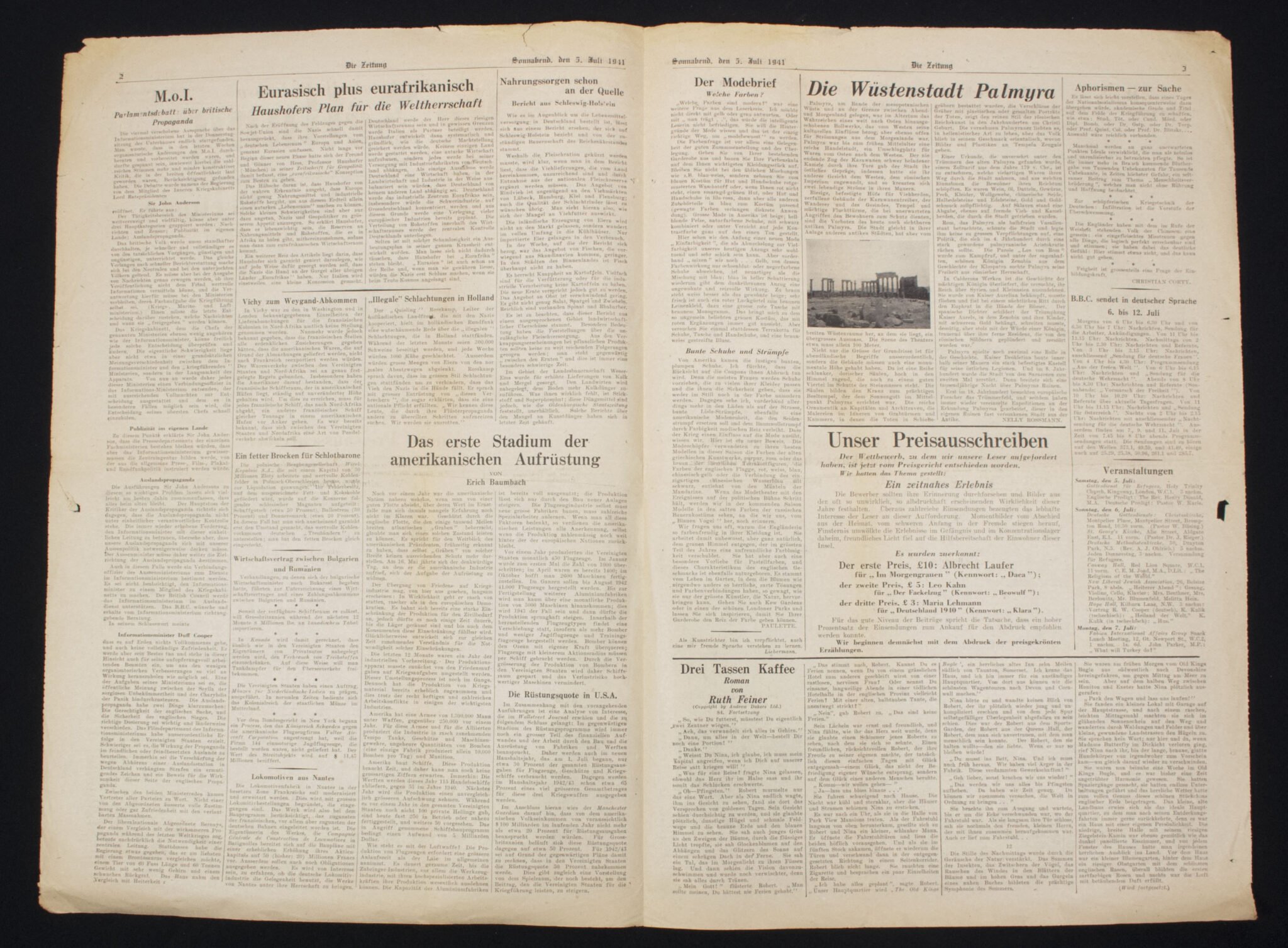 (Newspaper) Die Zeitung Londoner Deutsches Wochenblatt 5. Juli 1941 — image 4