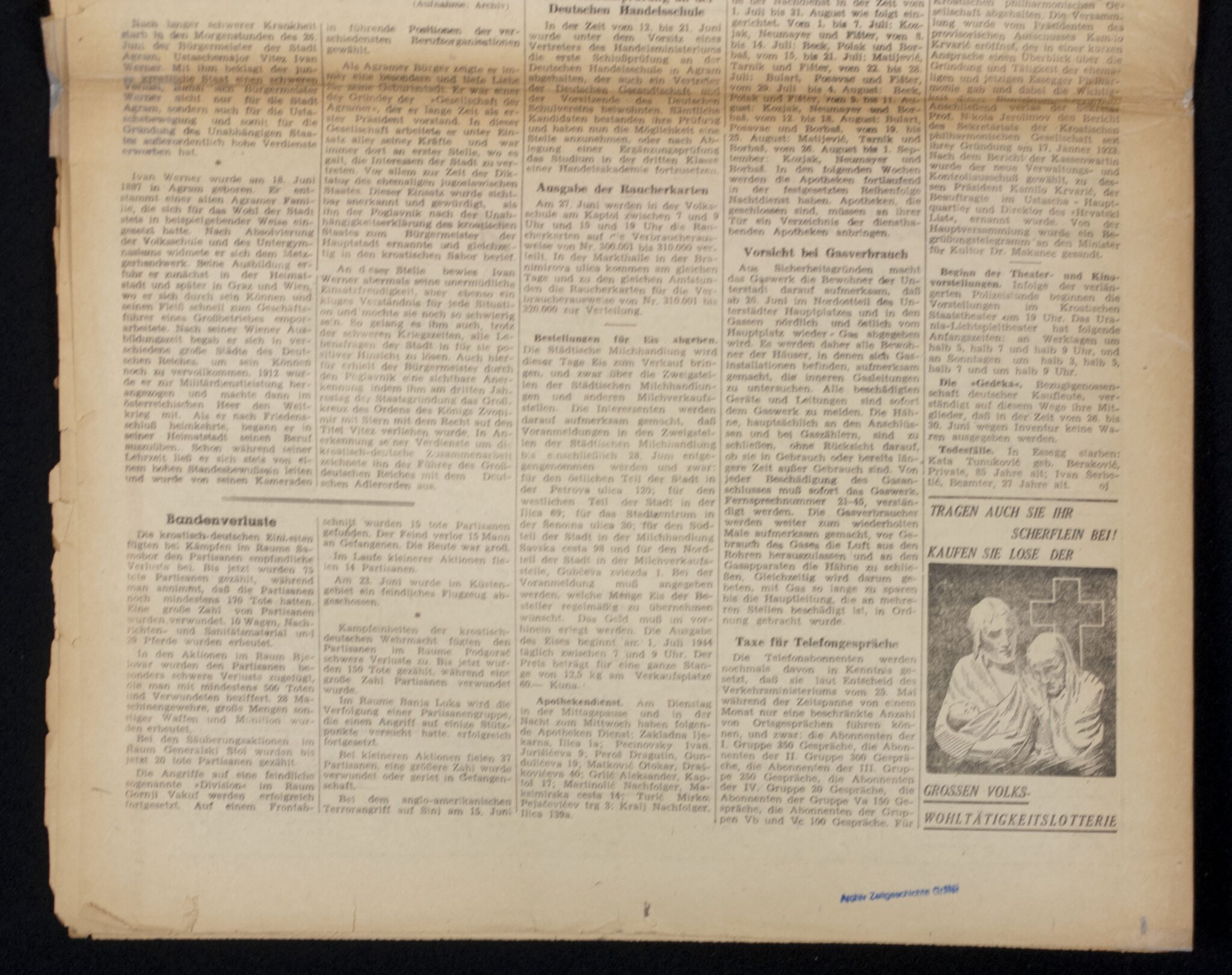 (Newspaper) Deutsche Zeitung in Kroatien 1944 — image 12