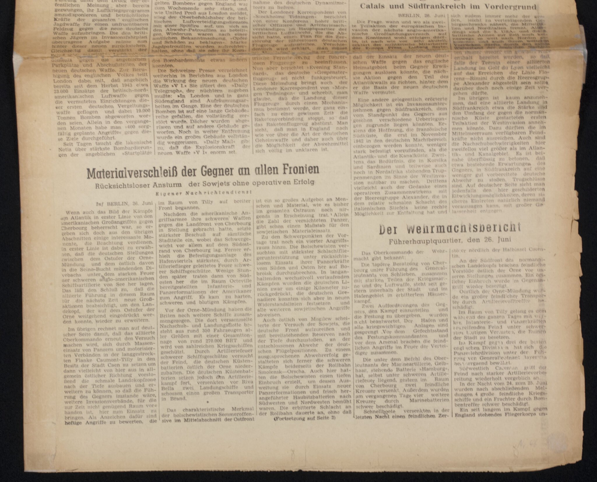 (Newspaper) Deutsche Zeitung in Kroatien 1944 — image 3