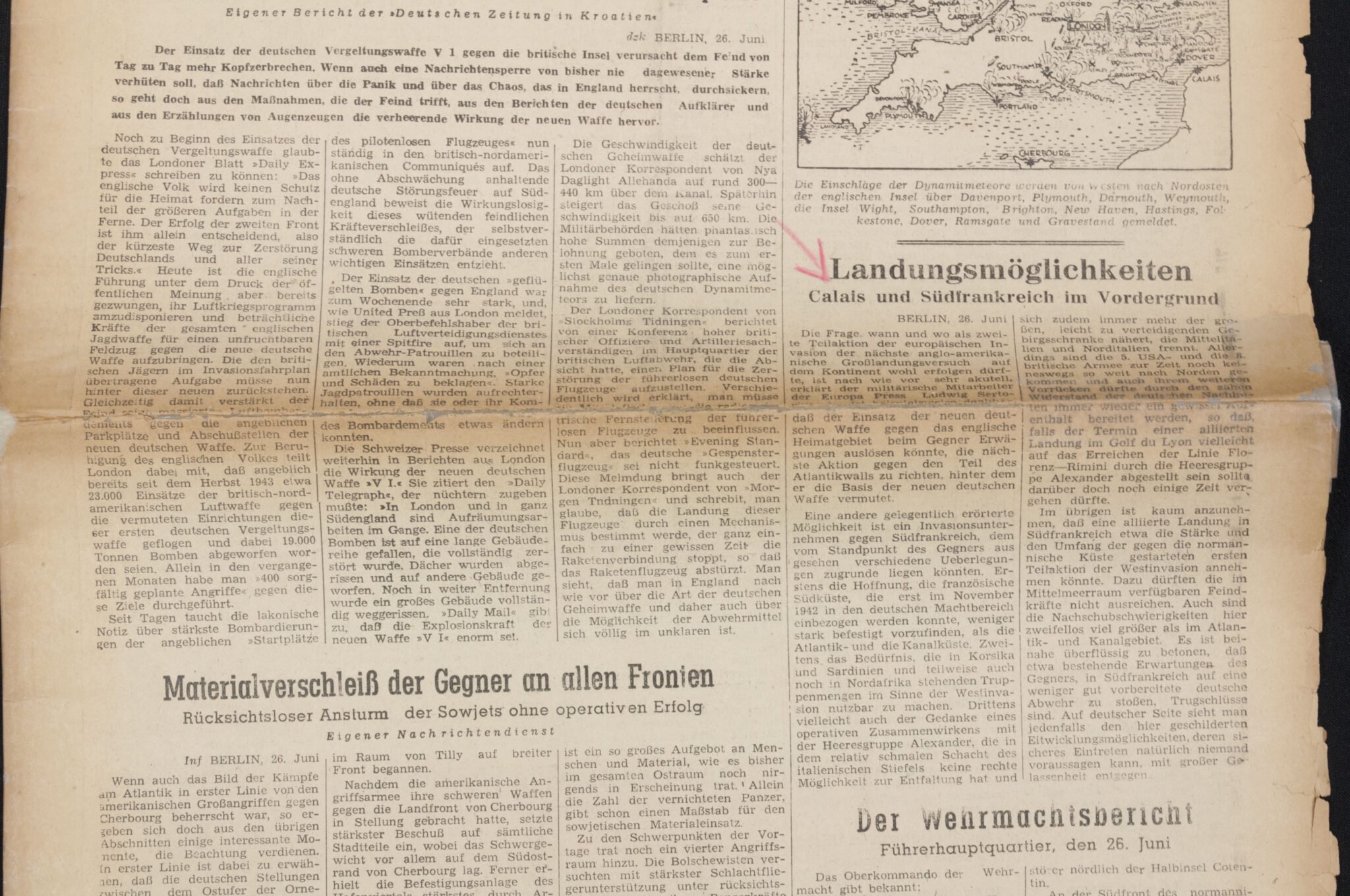 (Newspaper) Deutsche Zeitung in Kroatien 1944 — image 4