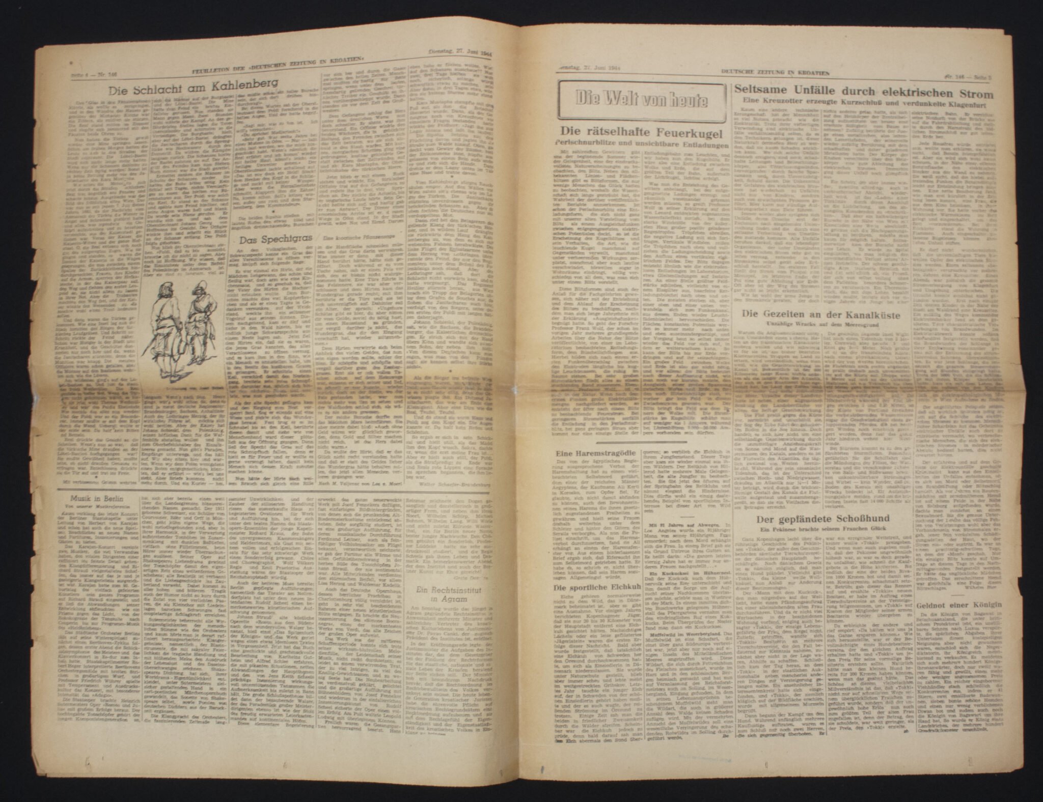 (Newspaper) Deutsche Zeitung in Kroatien 1944 — image 8