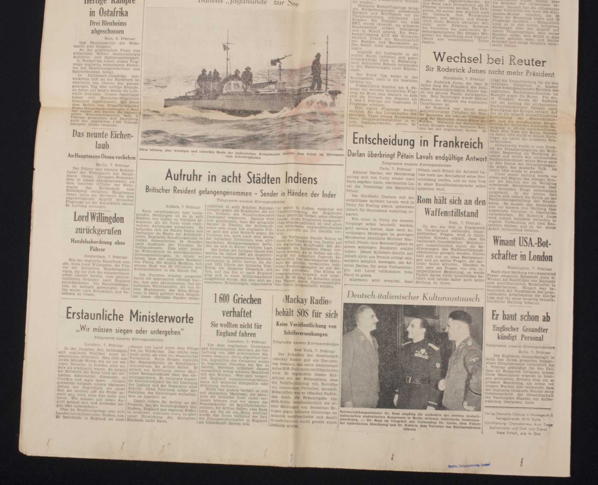 (Newspaper) Deutsche Zeitung in Norwegen 9. Februar 1941 — image 9