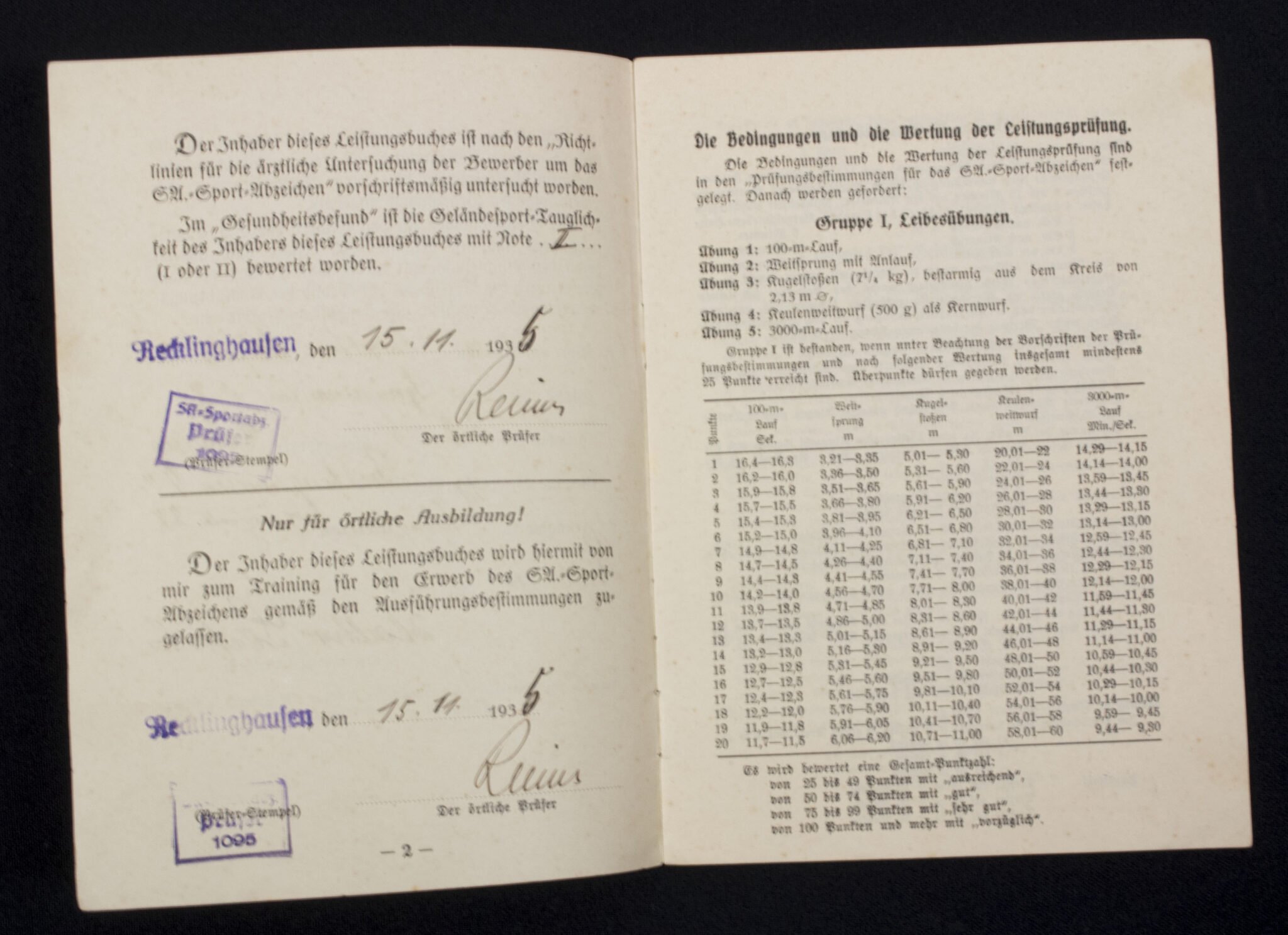 SA group with SA Leistungsbuch + Kameradschaftsbund Deutscher Polizeibeamten Mitgliedsbuch + Citations EK2, FEK, and more — image 15
