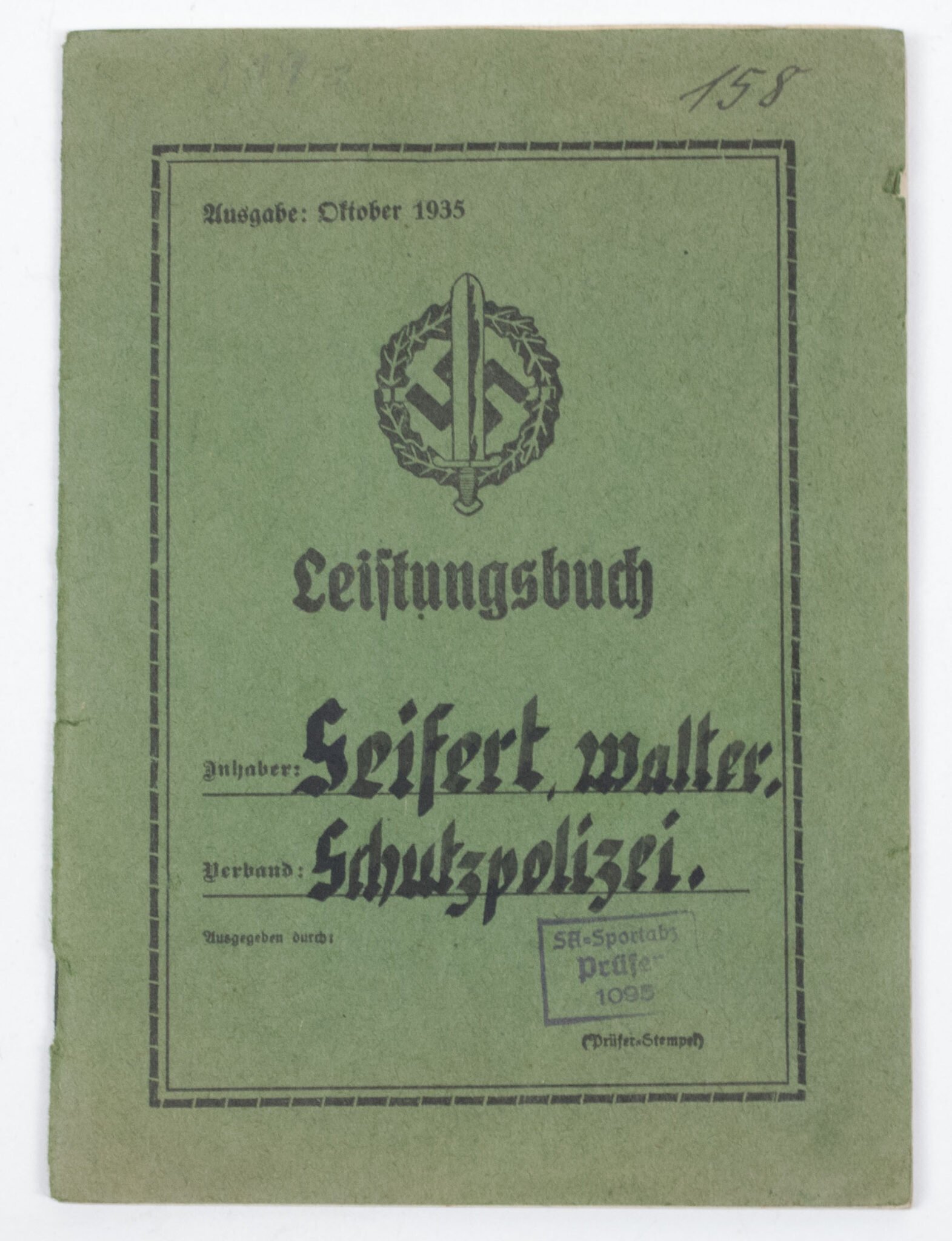 SA group with SA Leistungsbuch + Kameradschaftsbund Deutscher Polizeibeamten Mitgliedsbuch + Citations EK2, FEK, and more — image 8