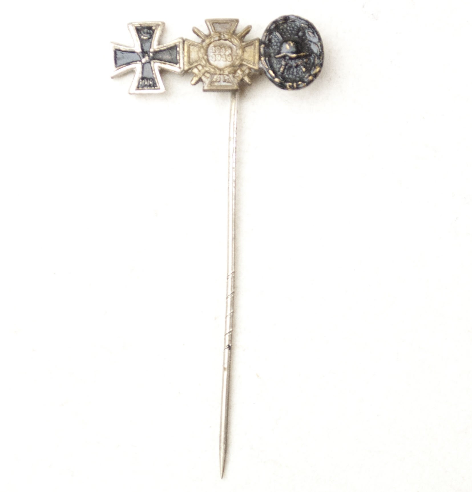WWI Veterans stickpin with 3 miniature medals — image 2