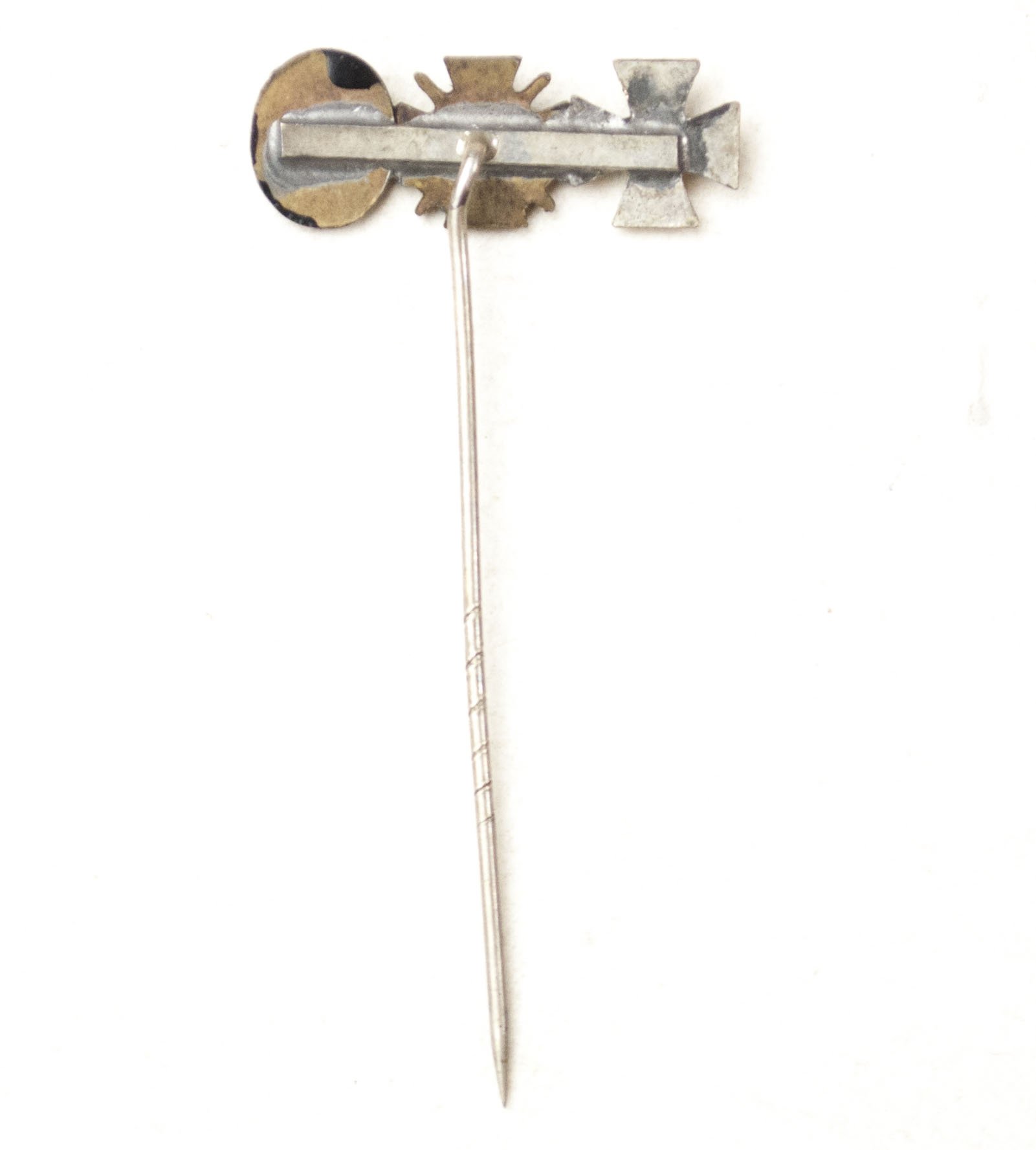 WWI Veterans stickpin with 3 miniature medals — image 3