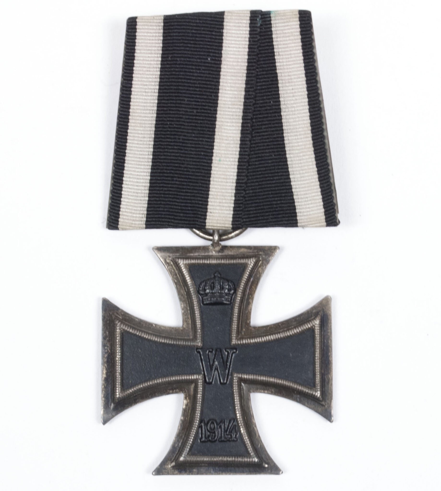 WWI Iron Cross second Class (EK2) Einzelspange / single ribbon + awarding document from 7. Kompagnie Rs-Inf.-Regt. Nr. 55 — image 2